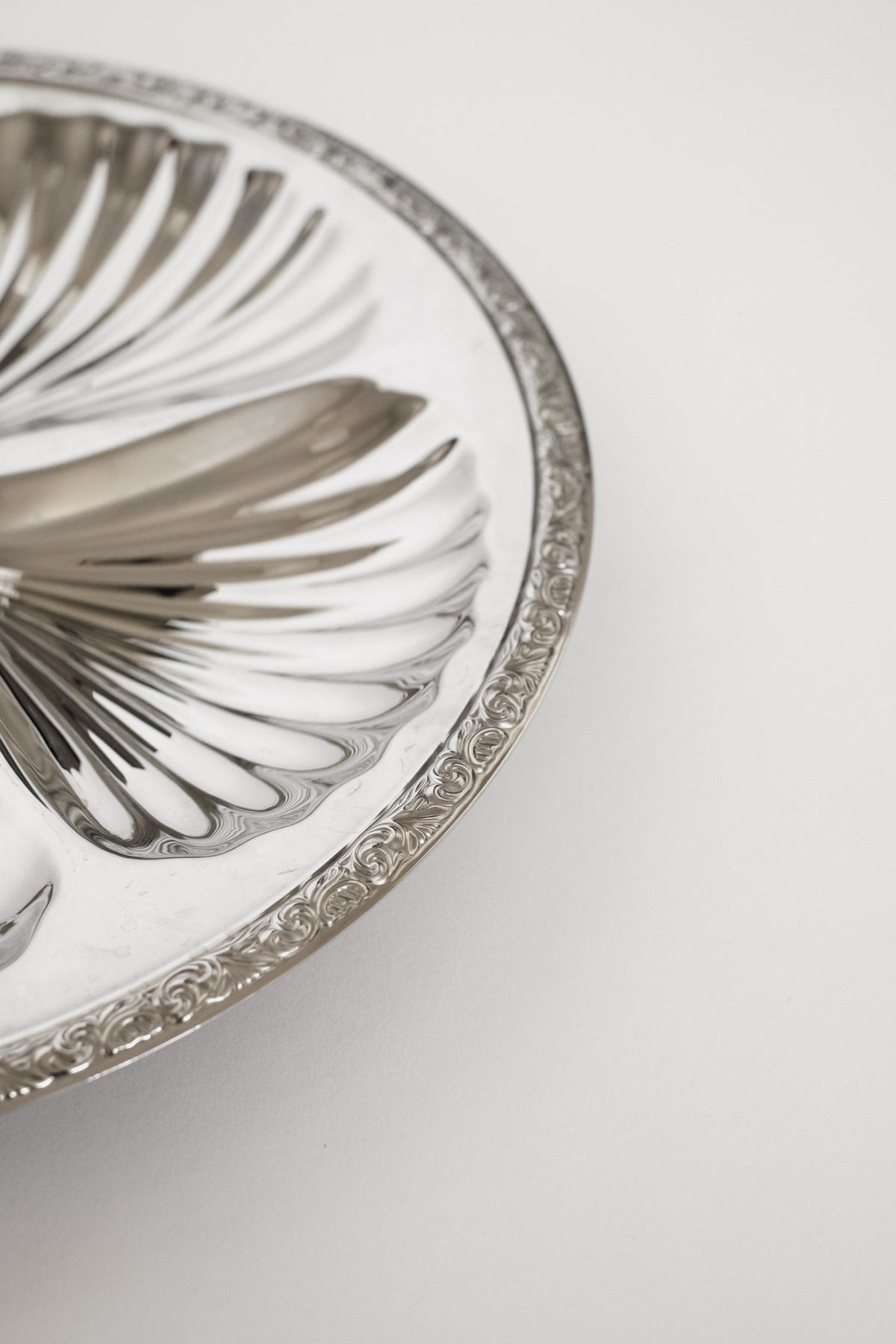 Large Vintage WMF Shell Serving Dish — lifestyle setting