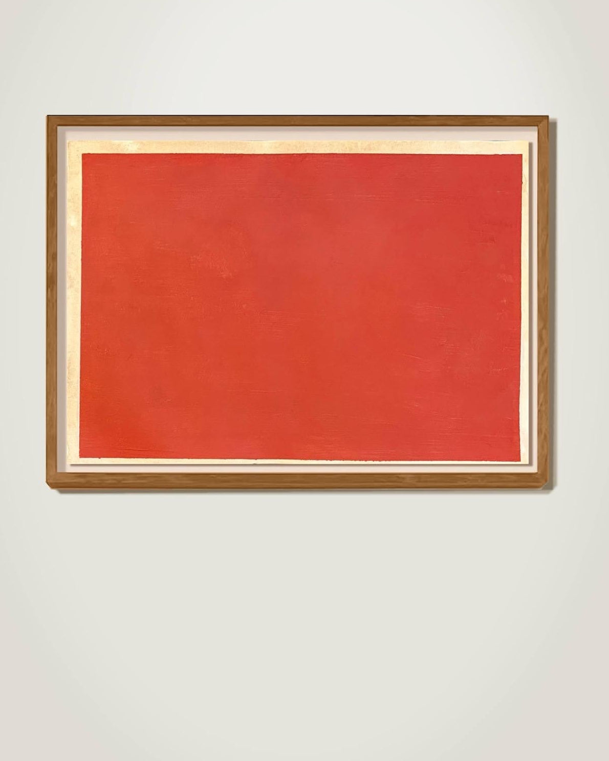 "Three Layers of French Red" Dye and Pigment on Aged Paper