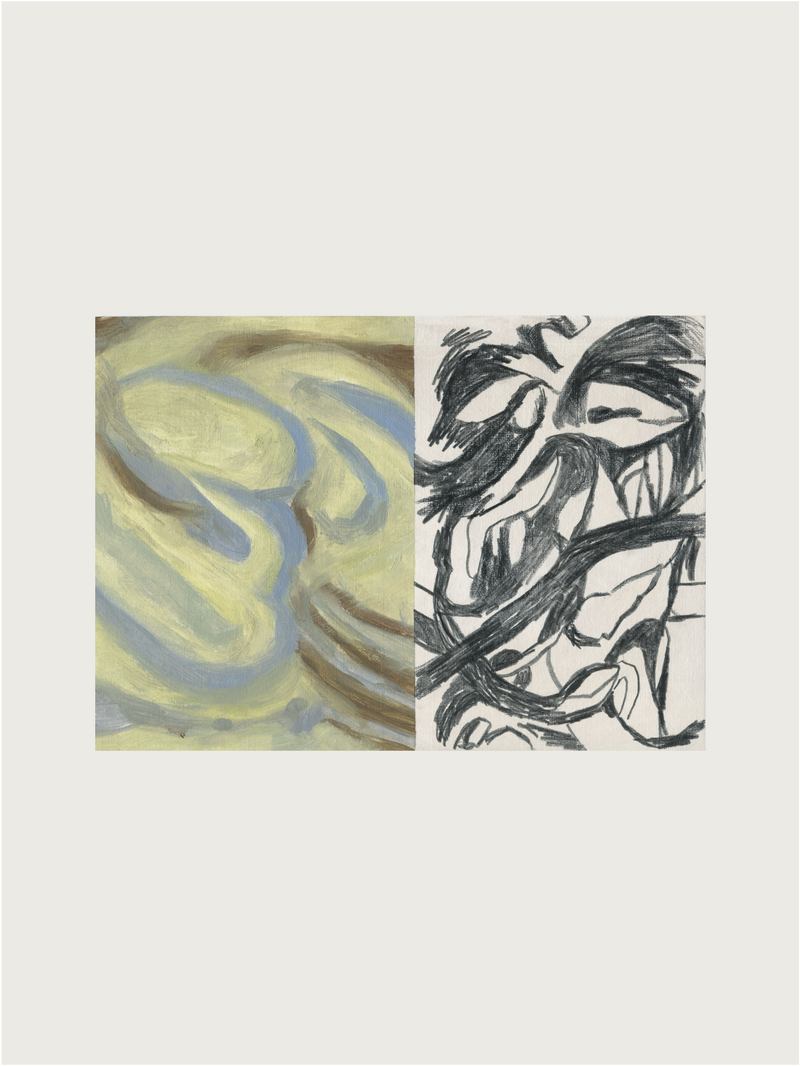 Fossilised I' Painting by Elena Barber | The Oblist — contemporary colors, abstract design