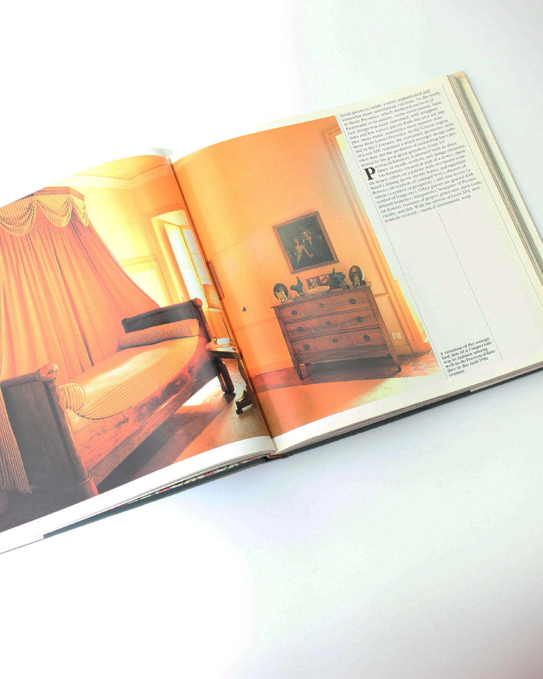 French Country Book — open view of interior room with warm tones