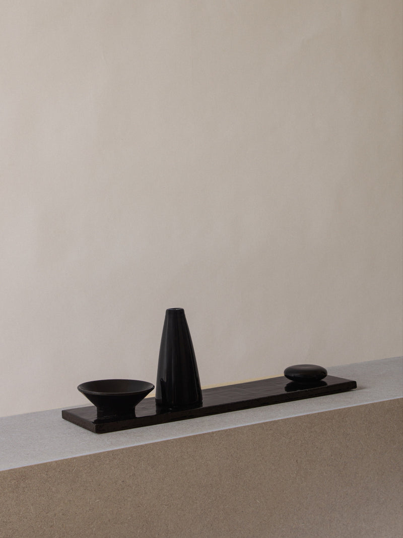 The Bottom of the Lake - Vase in Ceramic and Lava Stone by COSEINCORSO | The Oblist