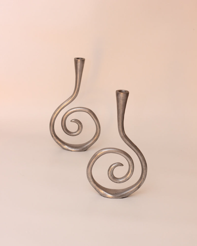 Candelabros Estaño by Boga Avante Shop | The Oblist — handcrafted metal design