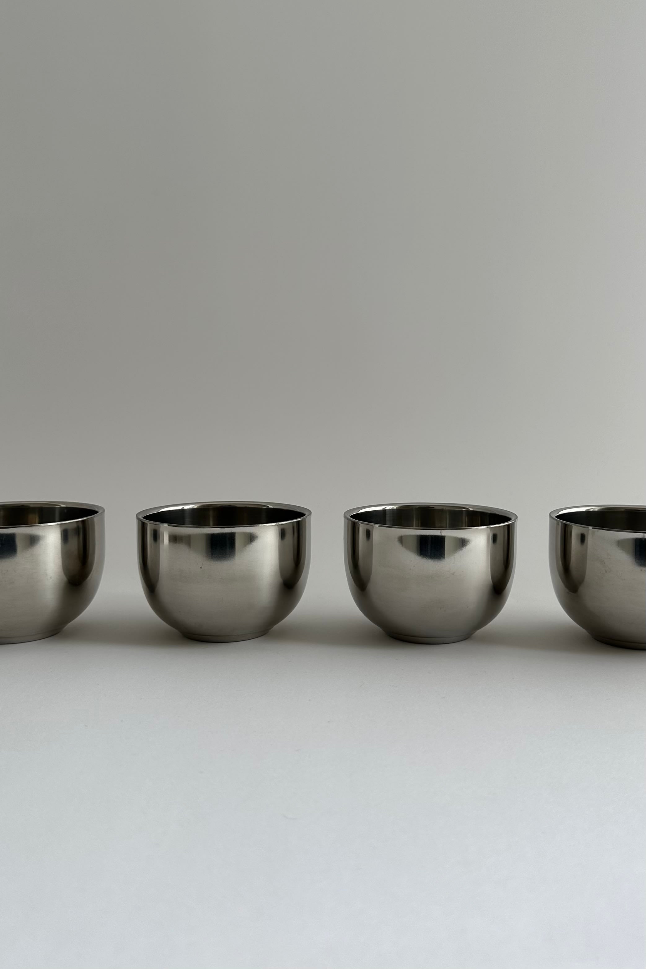 'HEDONISM' stainless steel cup - set of 2 — side angle