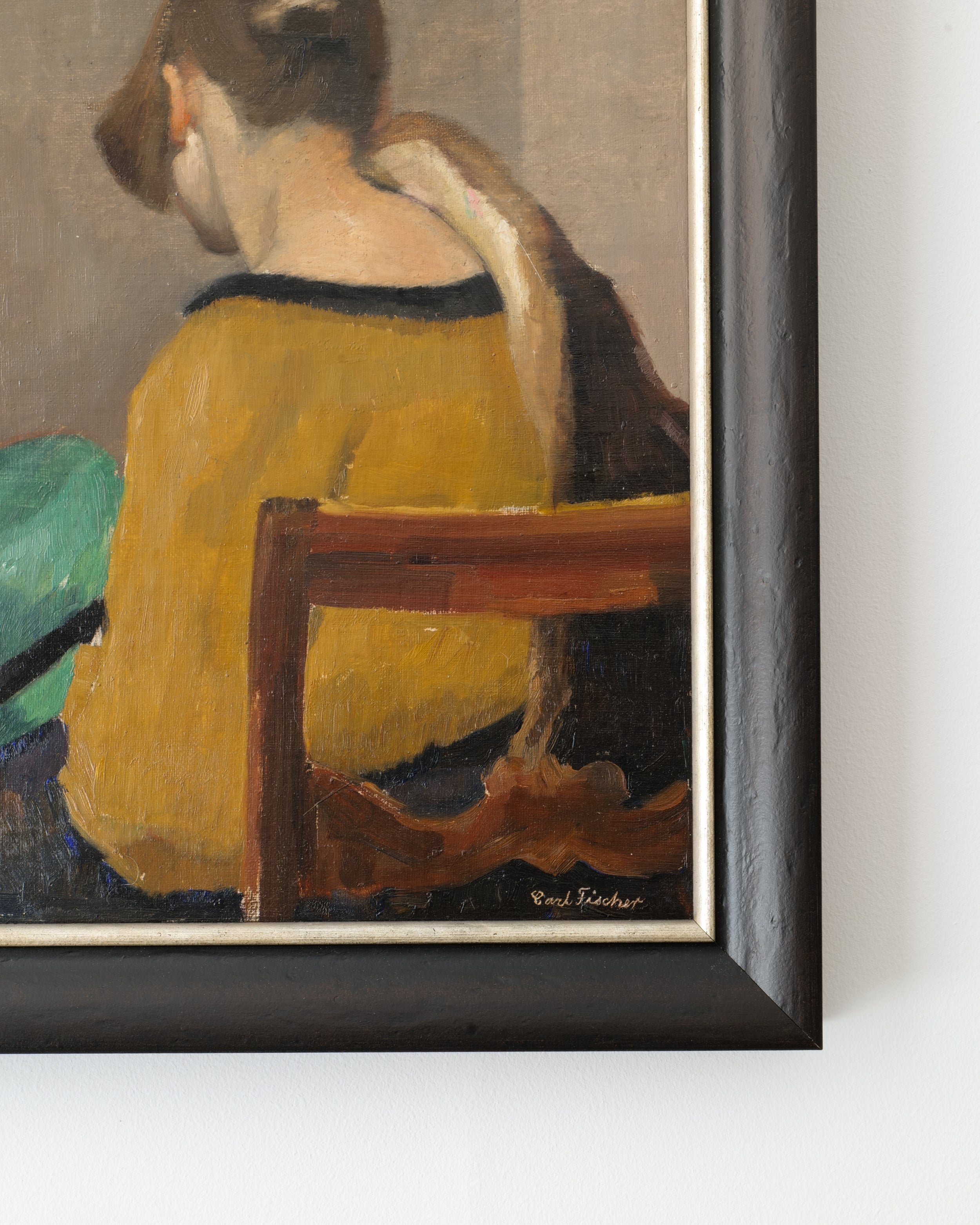 Interior Study Painting Carl Fischer 1940s