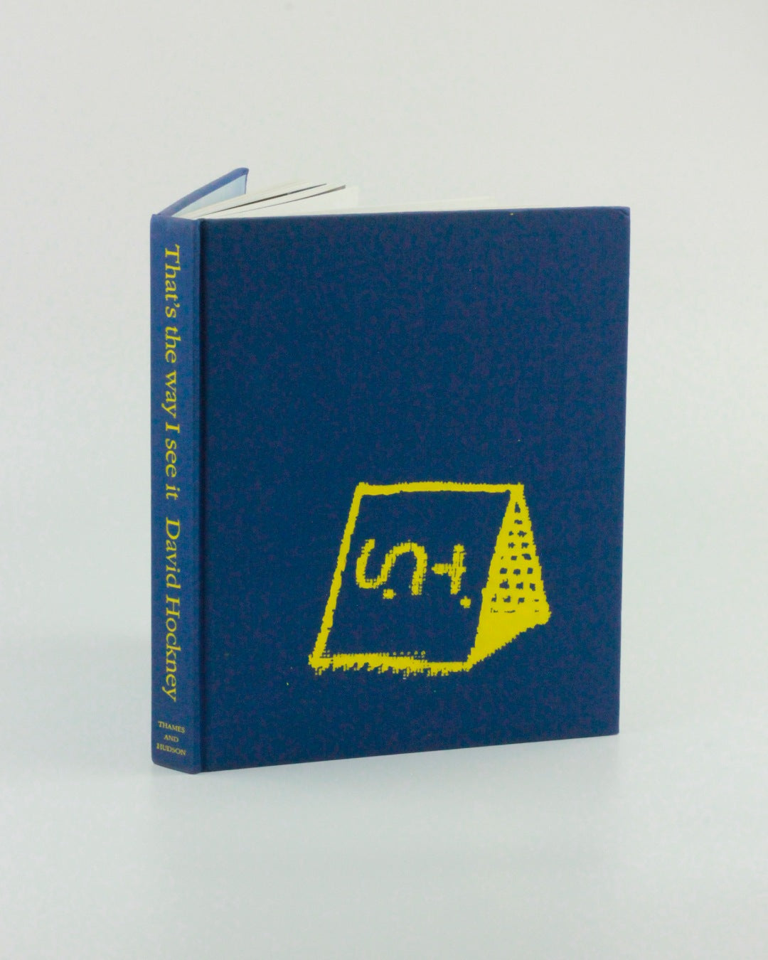 That's the way I see it: David Hockney — angled view of blue hardcover book