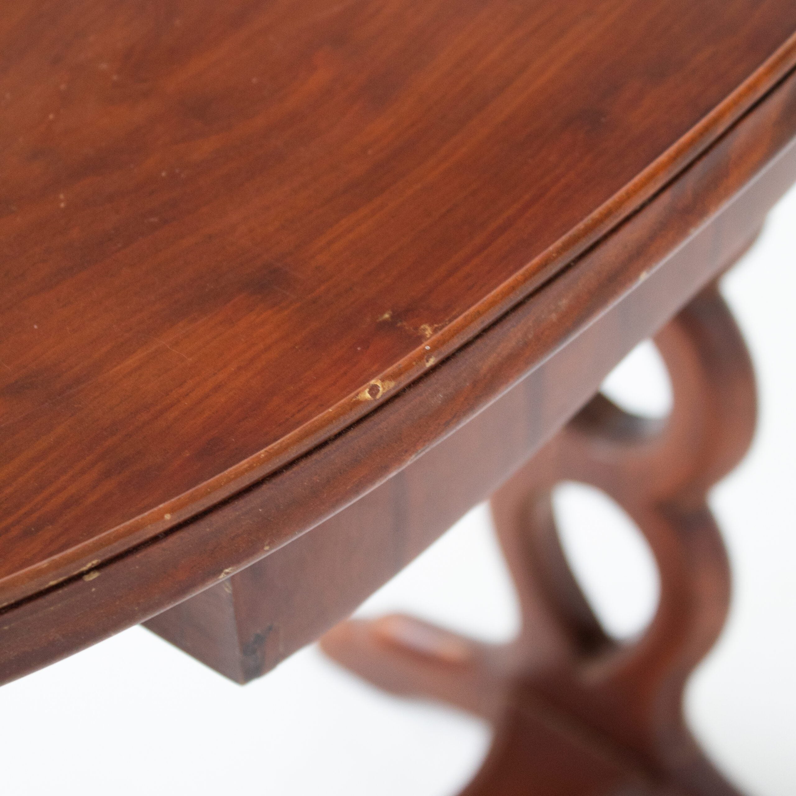 Michel Briard Sculptural Mahogany Side Table with Drawer — in context