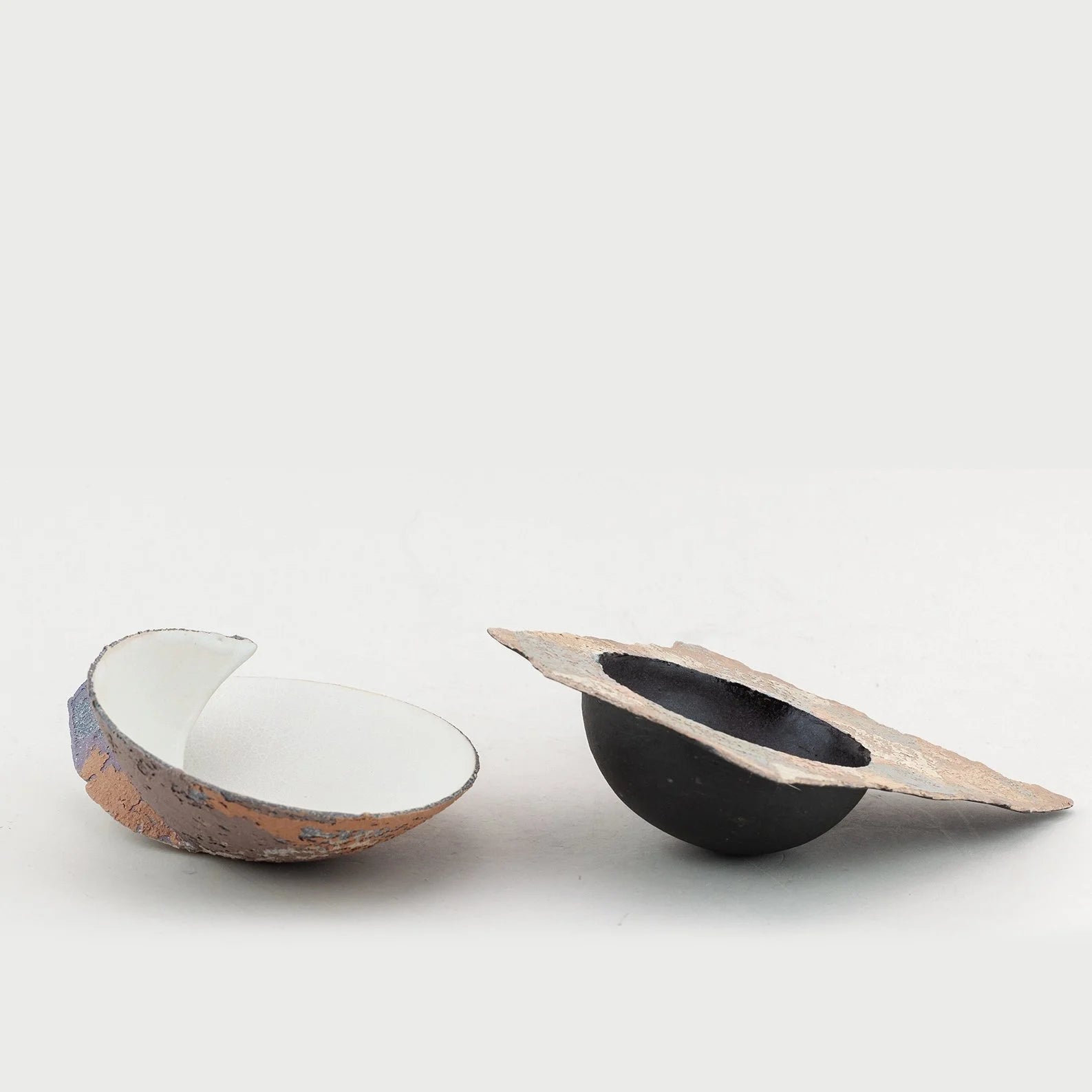 Pair of Decorative Sculptural Bowls — close-up