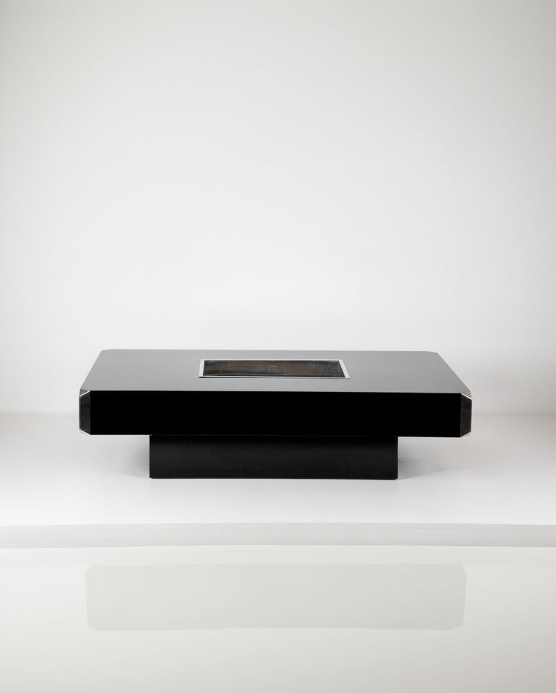 Willy Rizzo Alveo Black Coffee Table — lifestyle setting