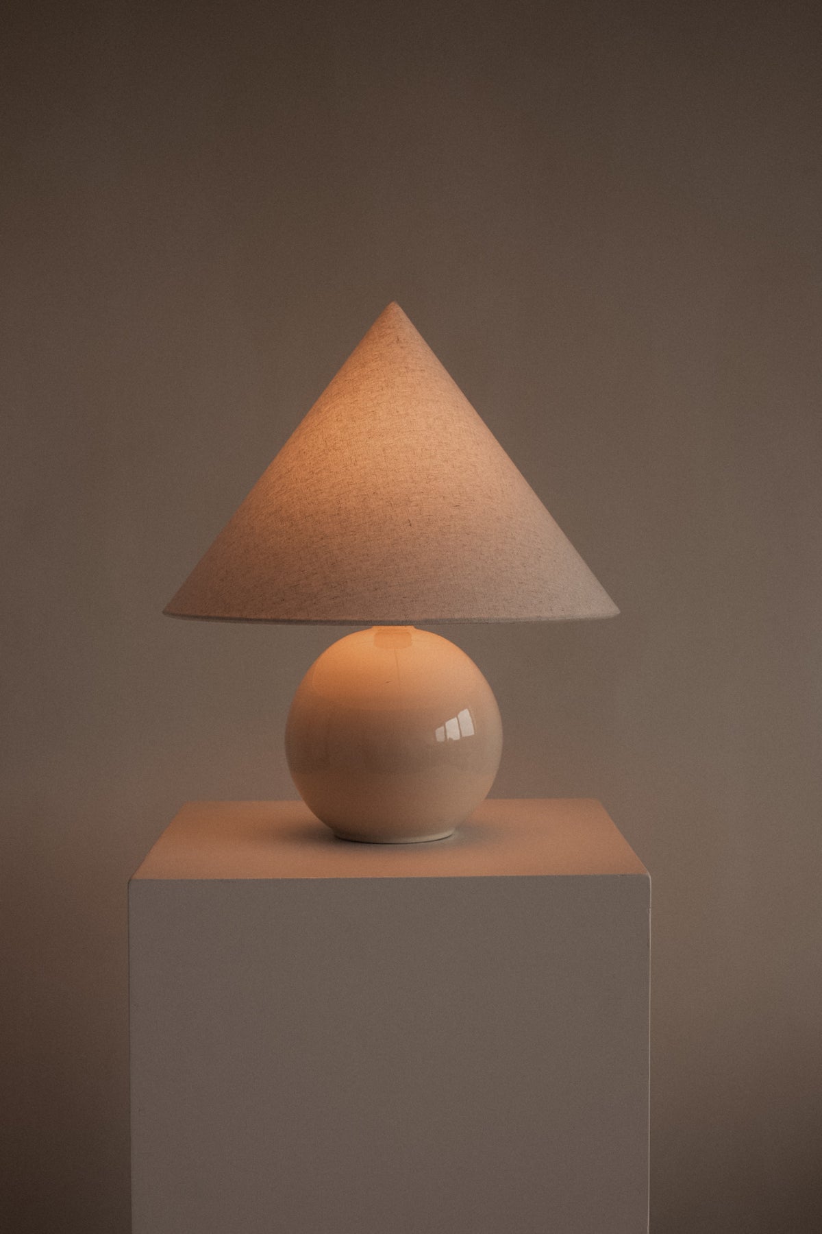 Ceramic Cone Table Lamp — detail view