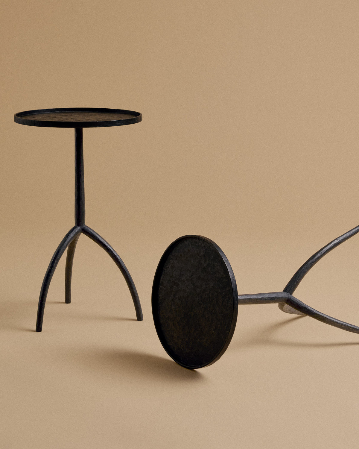 Brut Vol. I — Hand-Forged Iron Side Table — lifestyle setting