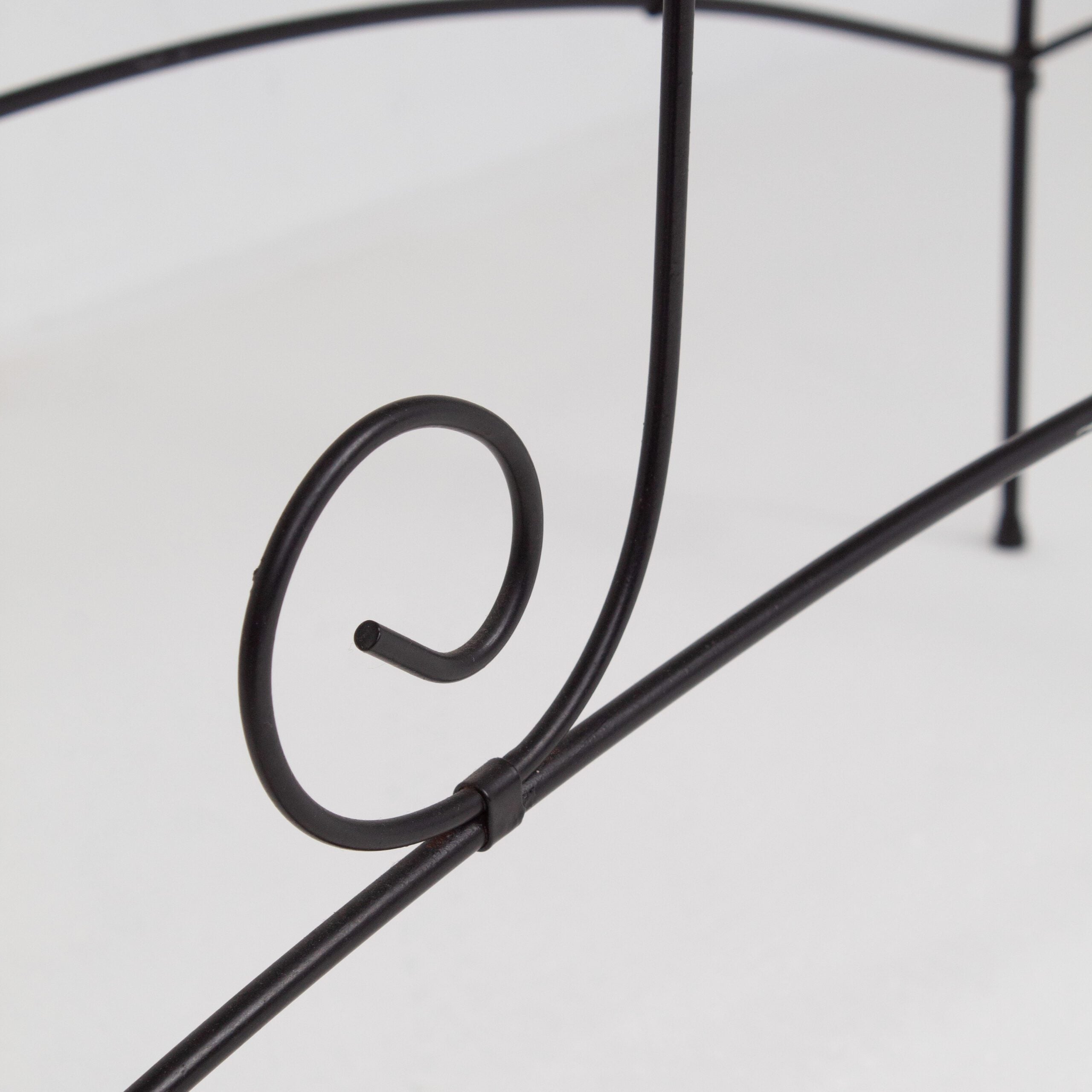 Vintage Wrought Iron Console Table With Glass Top — additional view