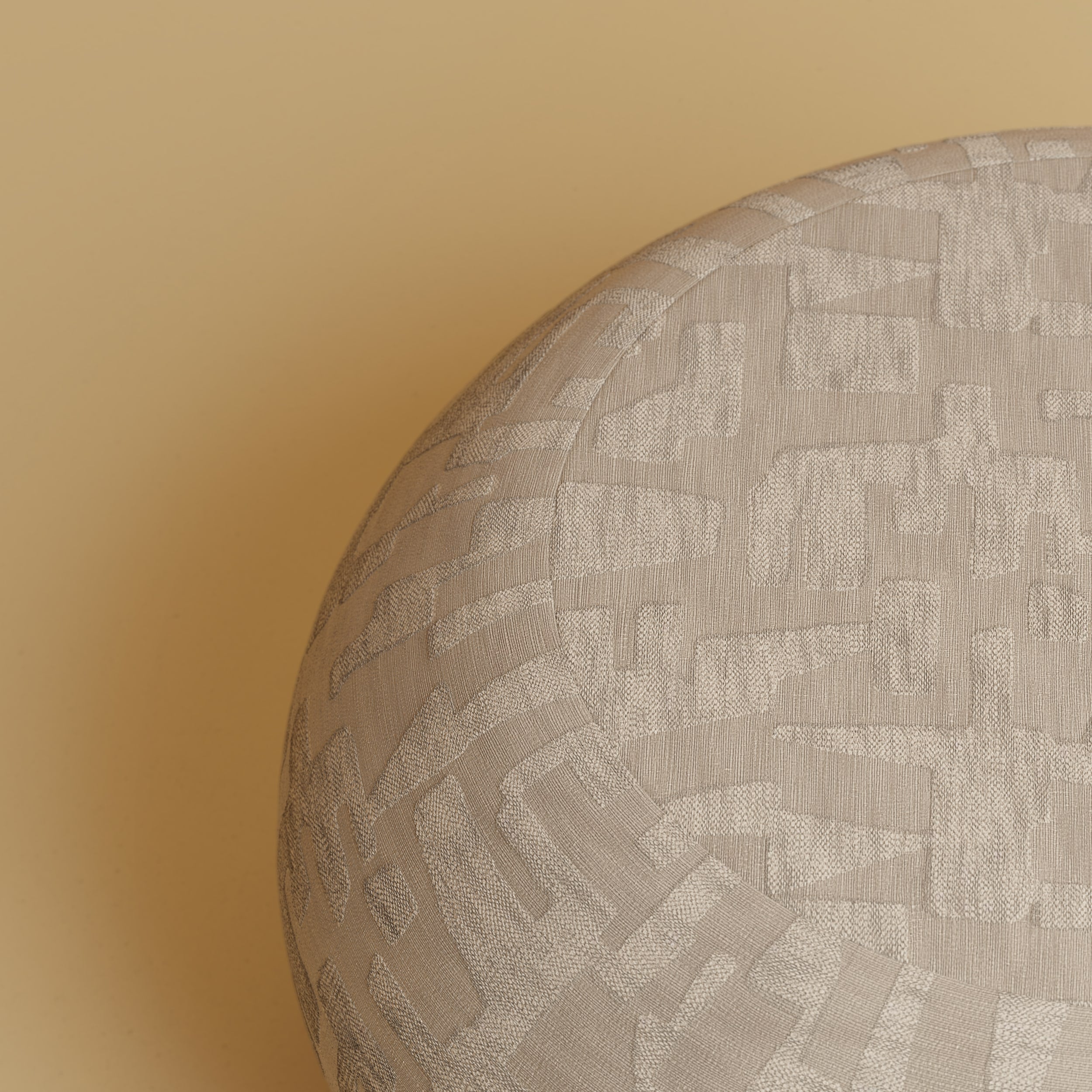 Wooden Stool Pouf - KUNA Series in Smoked Oak — side angle