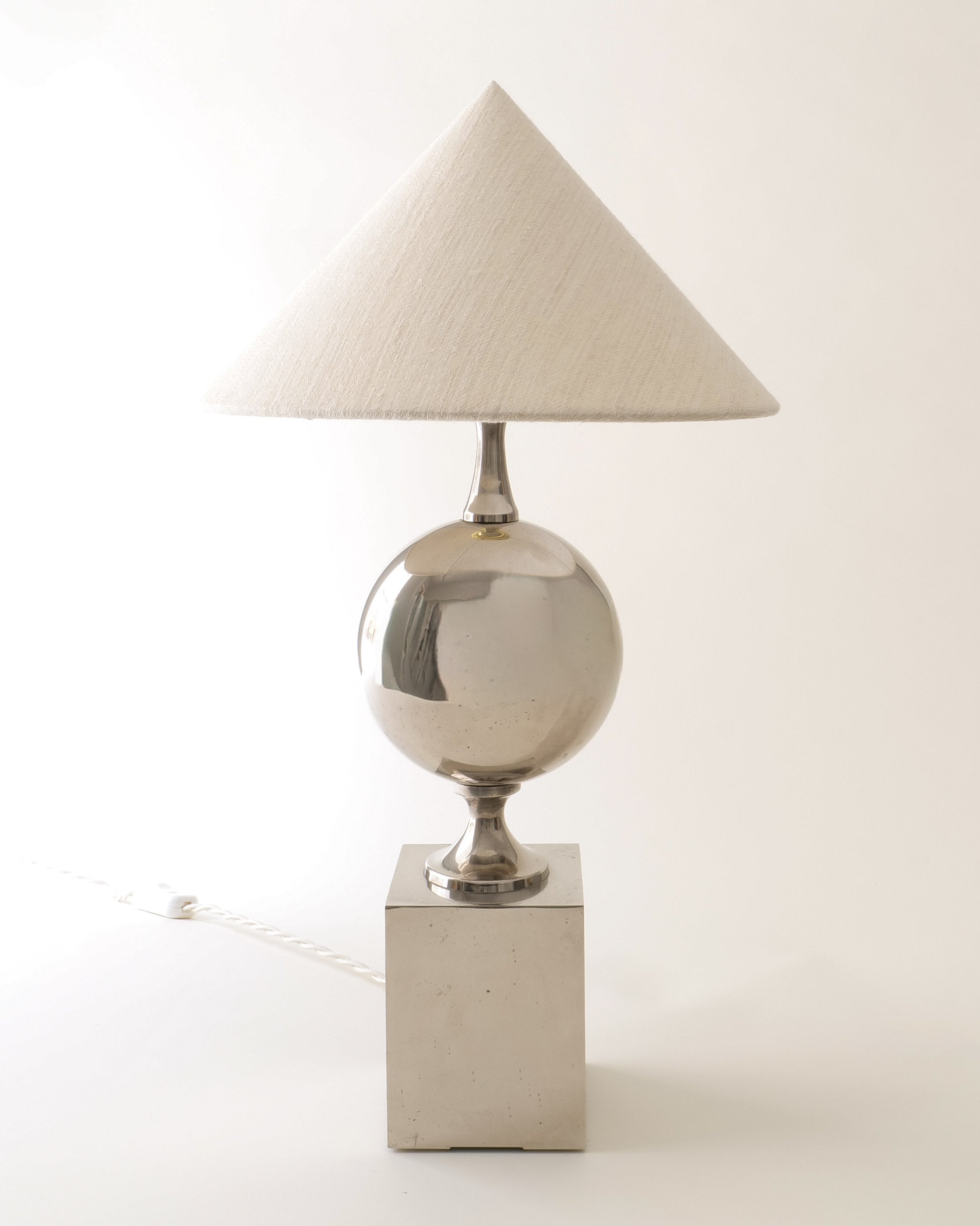 Philippe Barbier Chrome Table Lamp by Collection apart | The Oblist