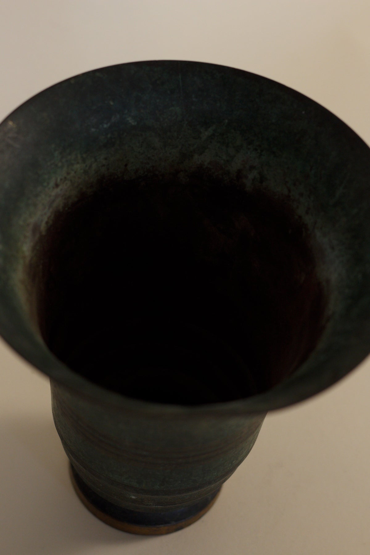 Verdigris Bronze Vase — lifestyle setting