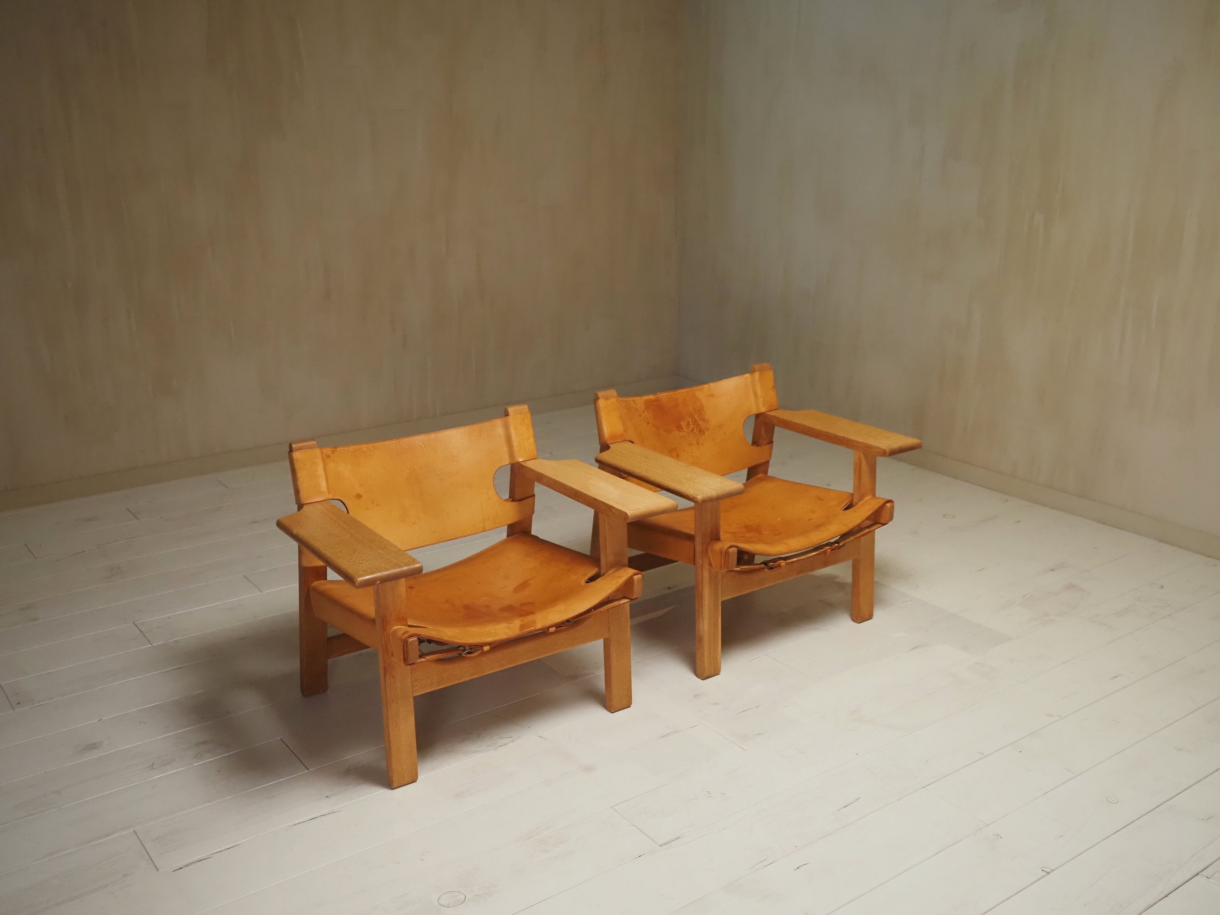 Pair of Børge Mogensen Spanish Chairs, 1960s — lifestyle setting