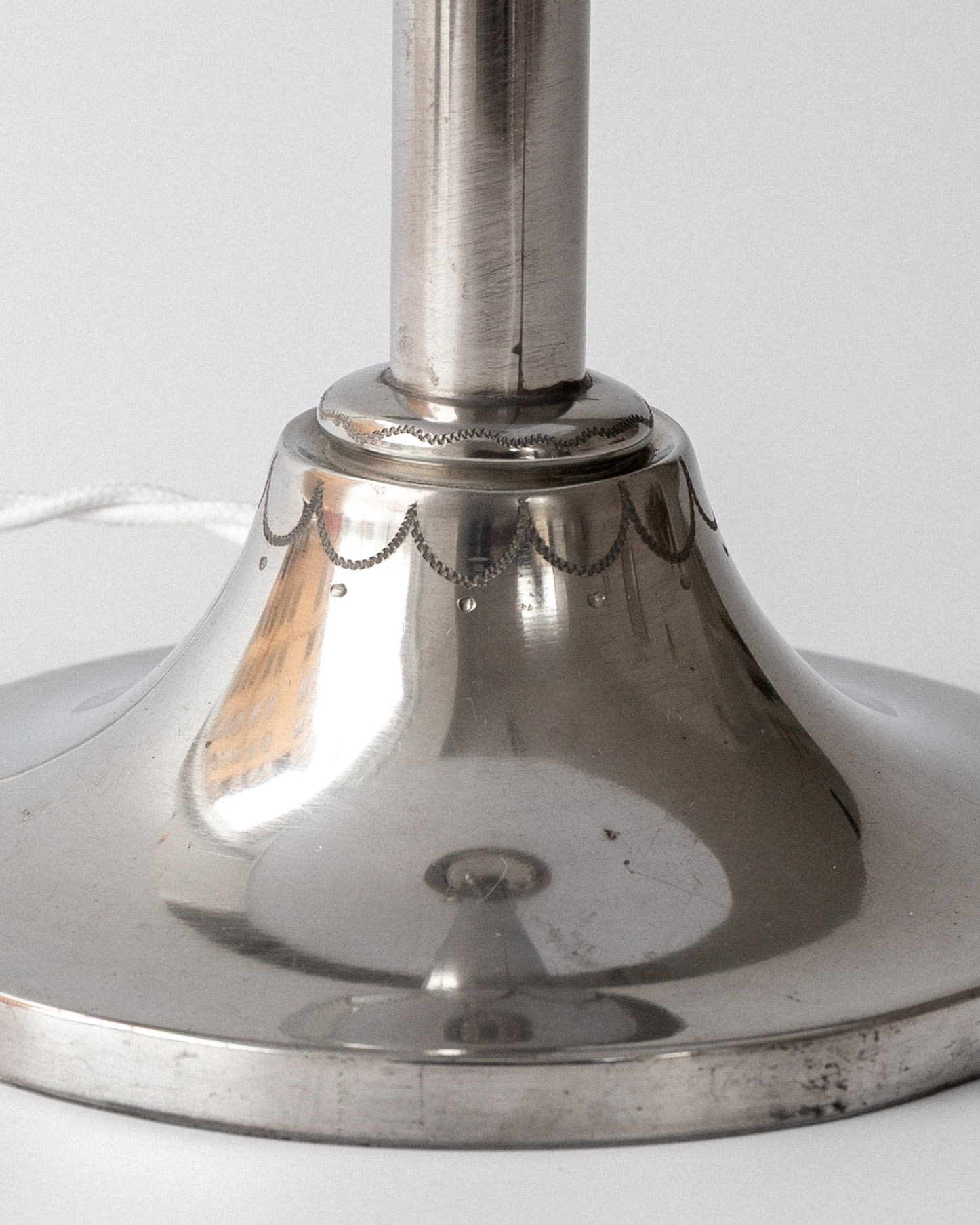 Art Deco Pewter Table Lamp by Celestine Andersson, 1930, Sweden