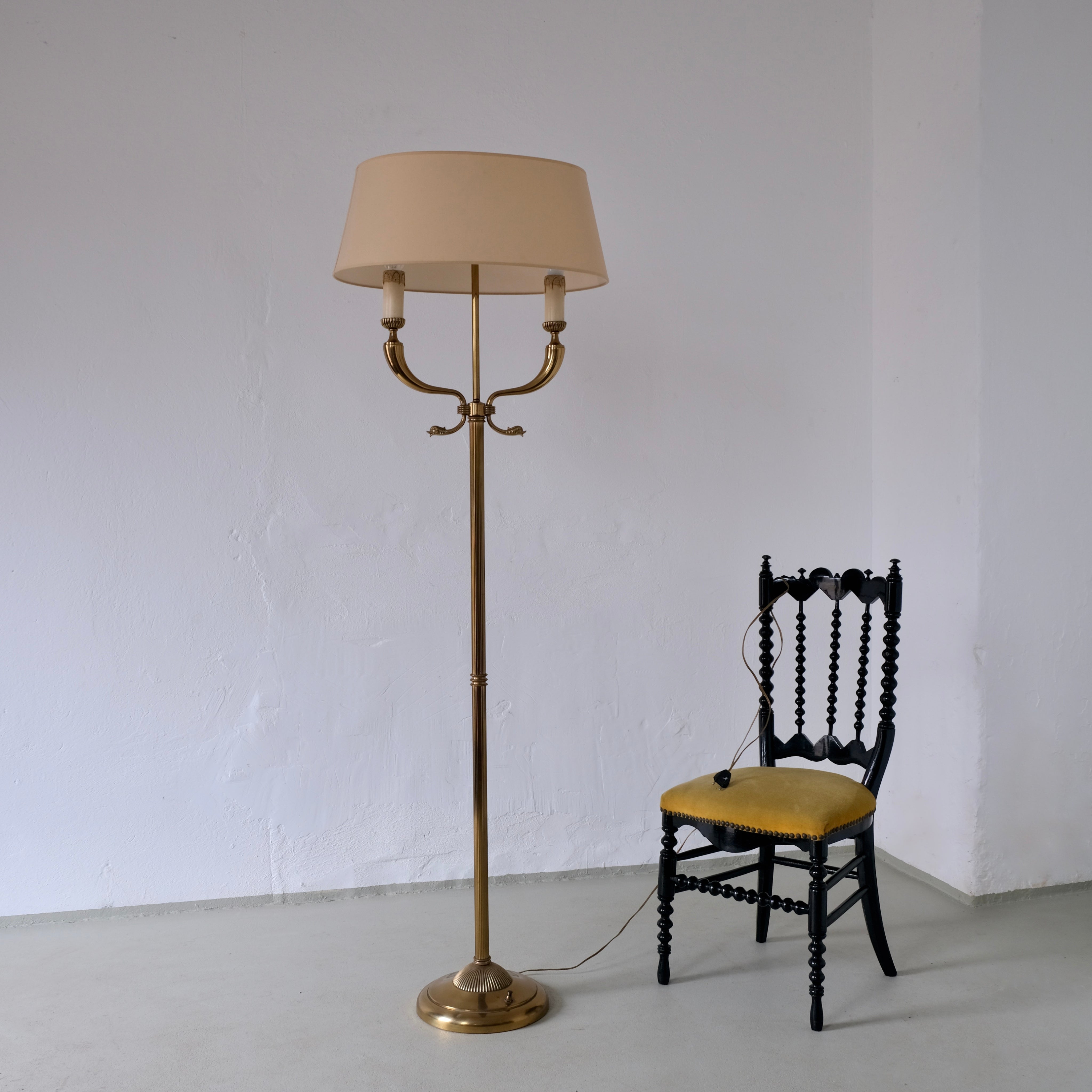 Maison Jansen Neoclassical Brass Floor Lamp | France | 1960s — view 10