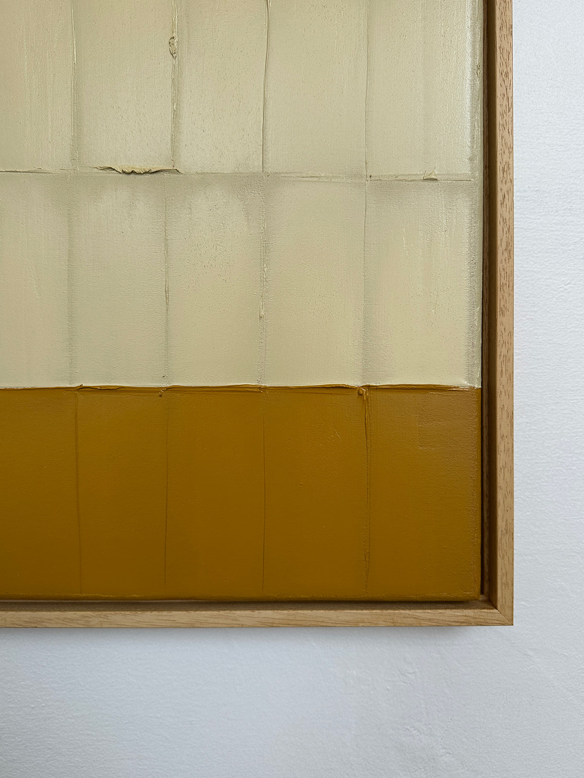 'Buff Ochre - Strokes' Painting — side angle