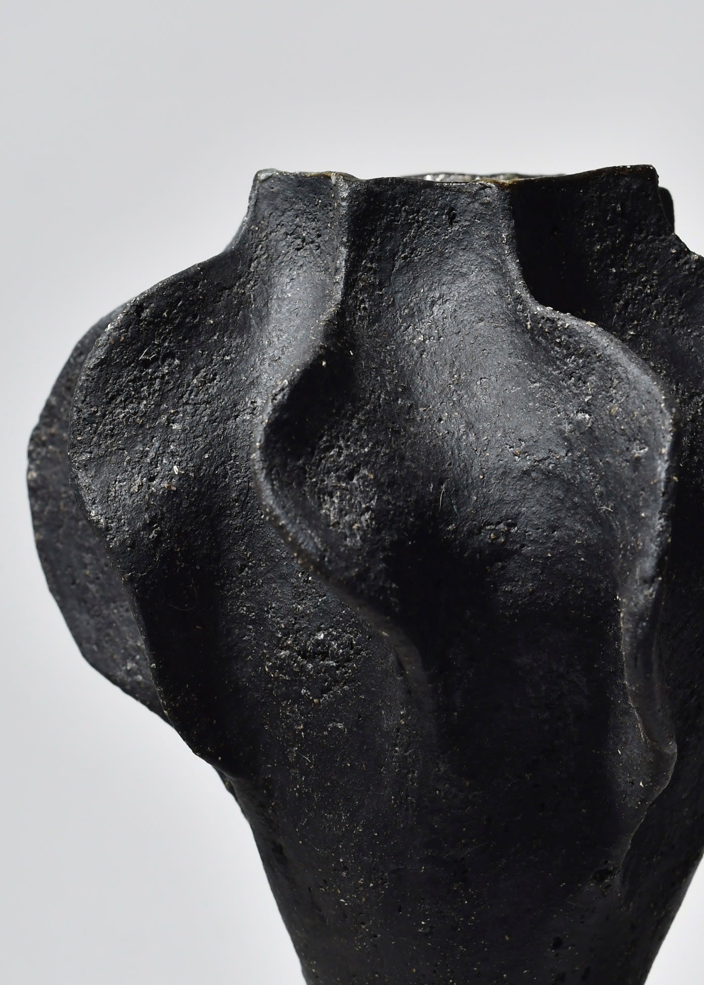 Black Thala Sculptural Vase — detail view