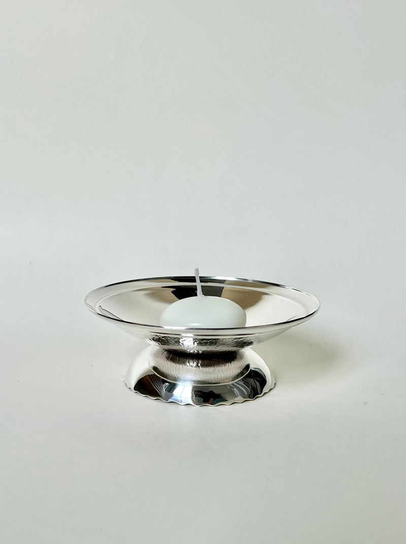925 Silver Candle Holder Base — close-up view of polished silver surface