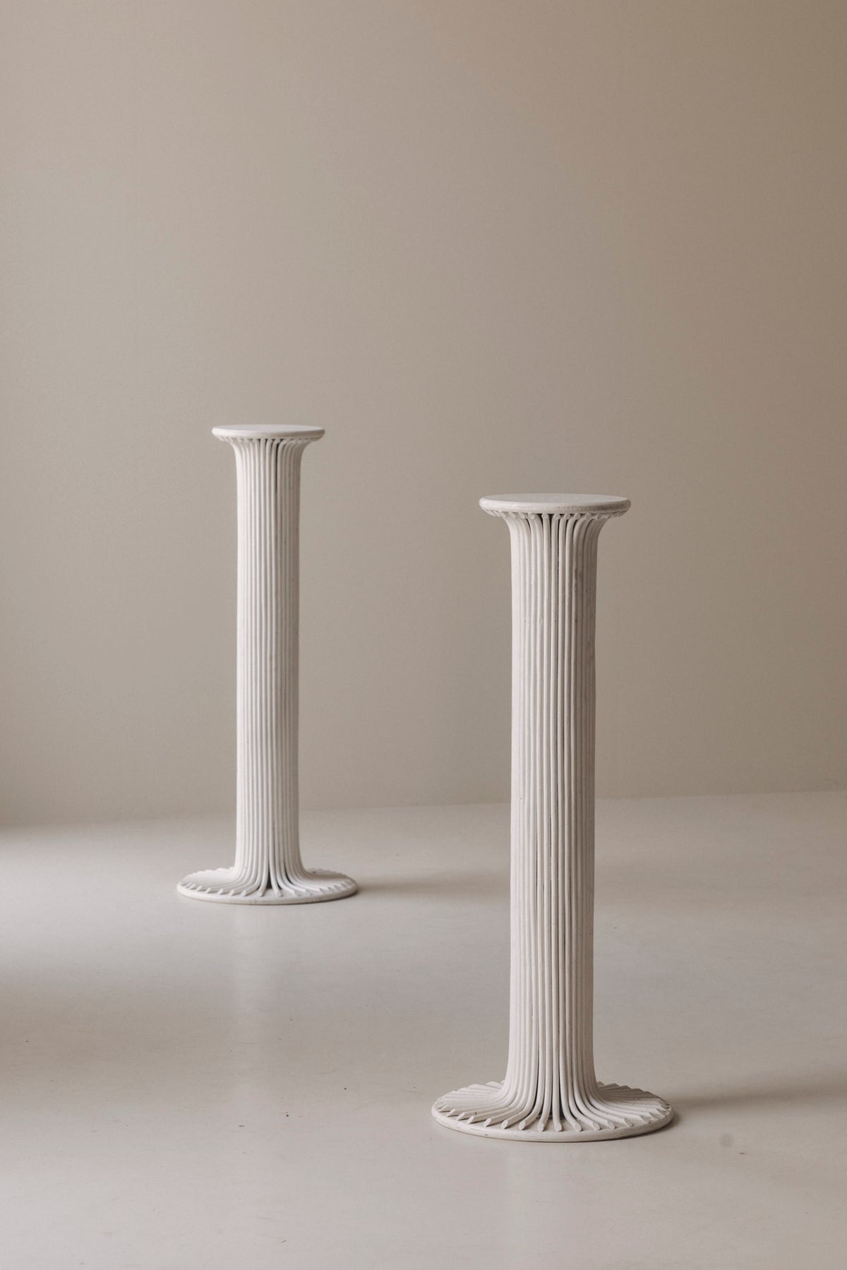 Pair of Sculptural Bamboo Pedestals, Italy, 1960s — alternate view