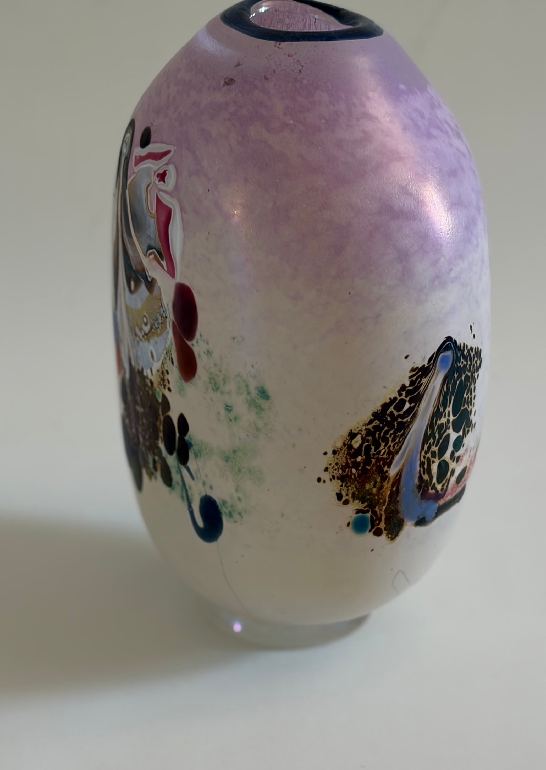 Sculptural Studio Glass Vase by Maître d’Art Robert Pierini, Biot, 1987 — alternate view