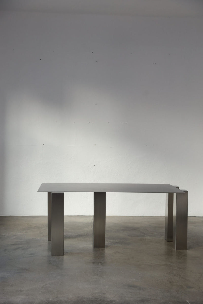 Atrium Desk by The Good Living&Co. | The Oblist — stainless steel, modern design