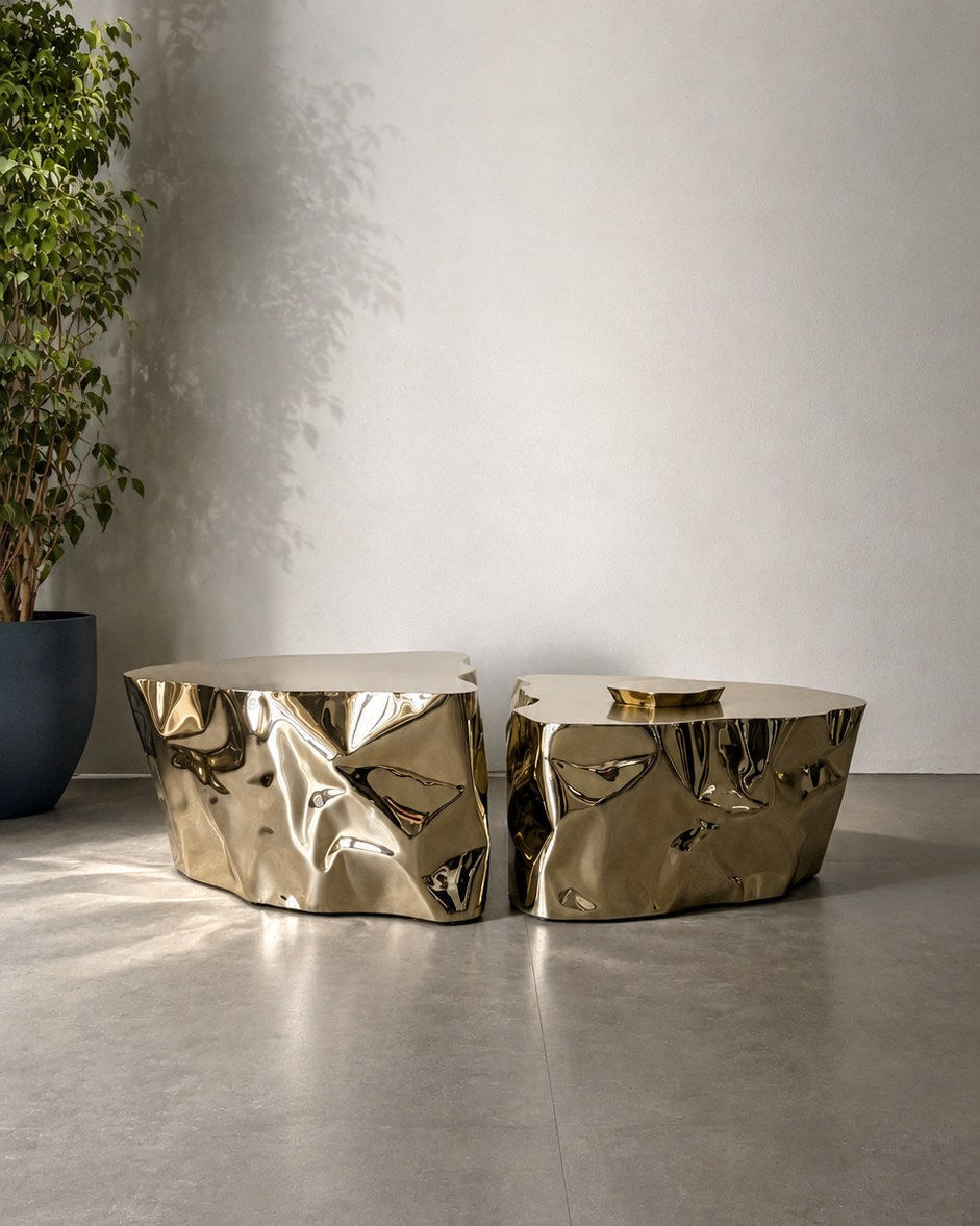 Grand Canyon - Stainless Steel Coffee Table -  by Nitush Aroosh by Nitush Aroosh | The Oblist