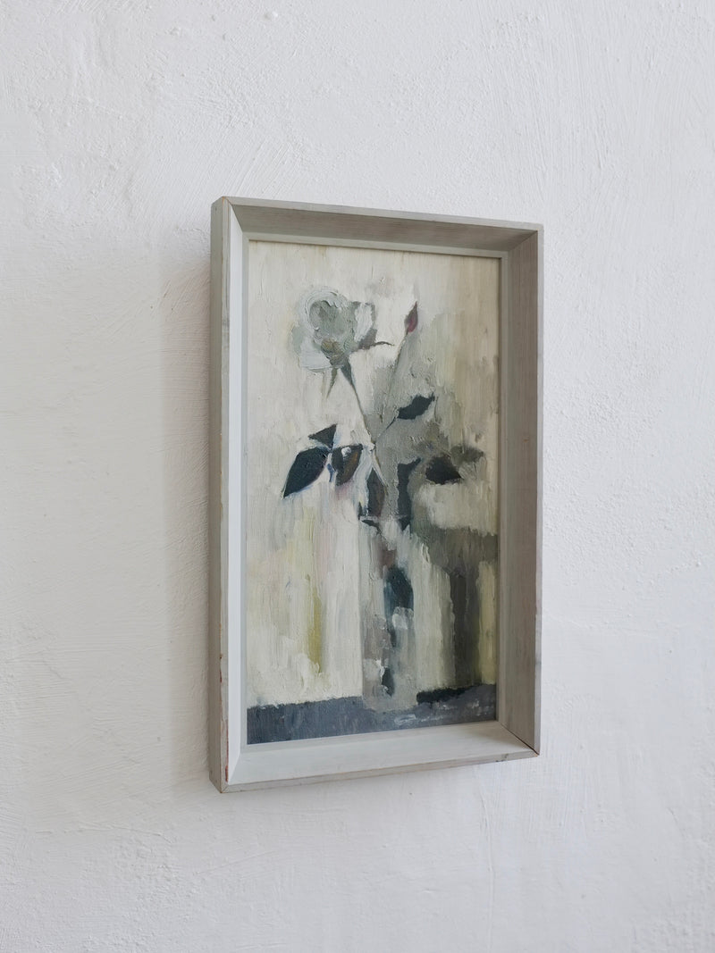 Framed vintage floral still life painting by Gunnar Persson