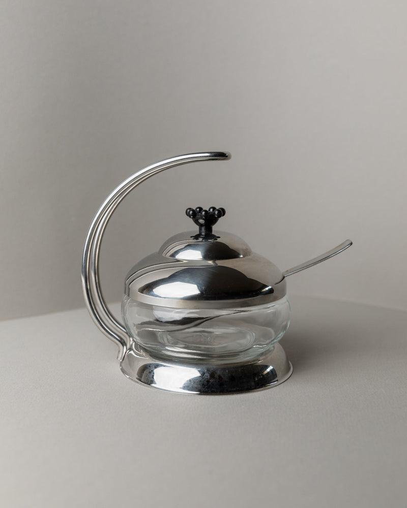 Lid Box by Matteo Thun, 1980s by Bottega Jacobs | The Oblist — glass and stainless steel