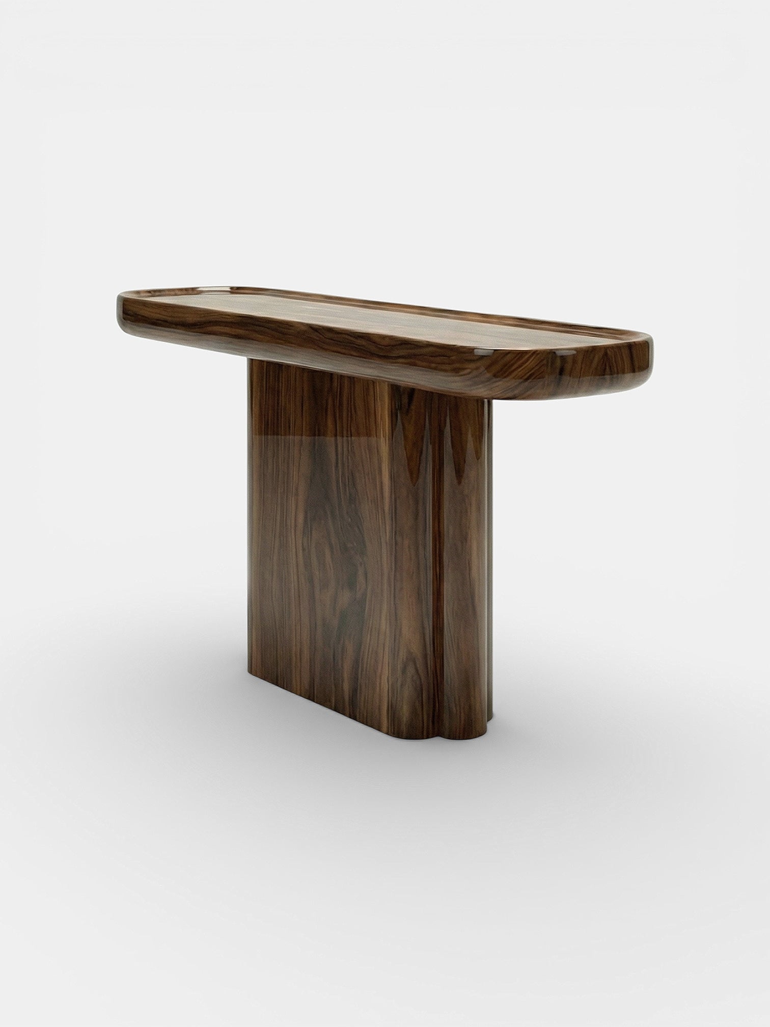 Ugo Wooden Console — side angle