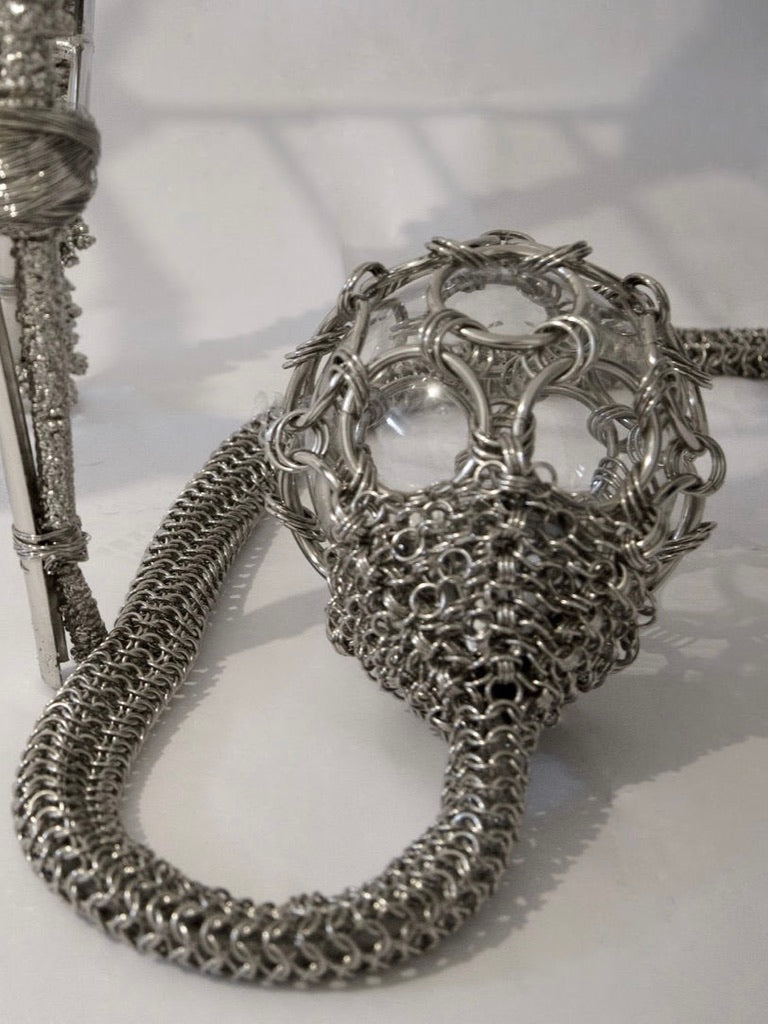 Single-Pendant 'Chainmail Droplet' Chandelier — alternate view