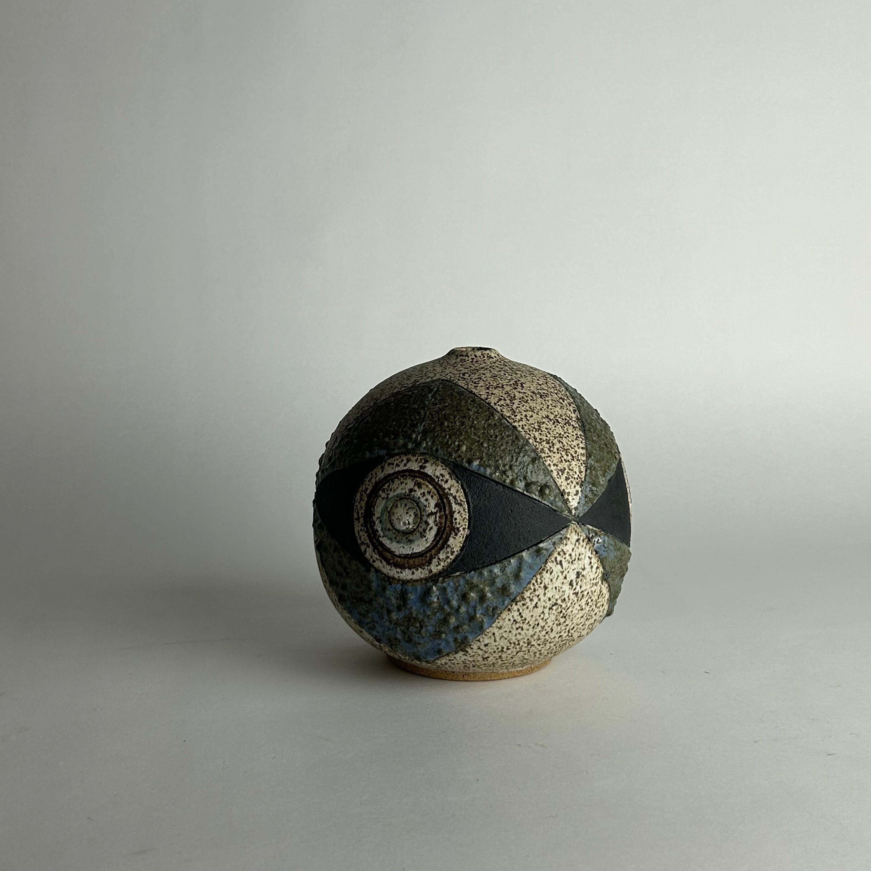 Glazed Ceramic Vase Mask Bud Vase Matthew Ward Collection — detail view