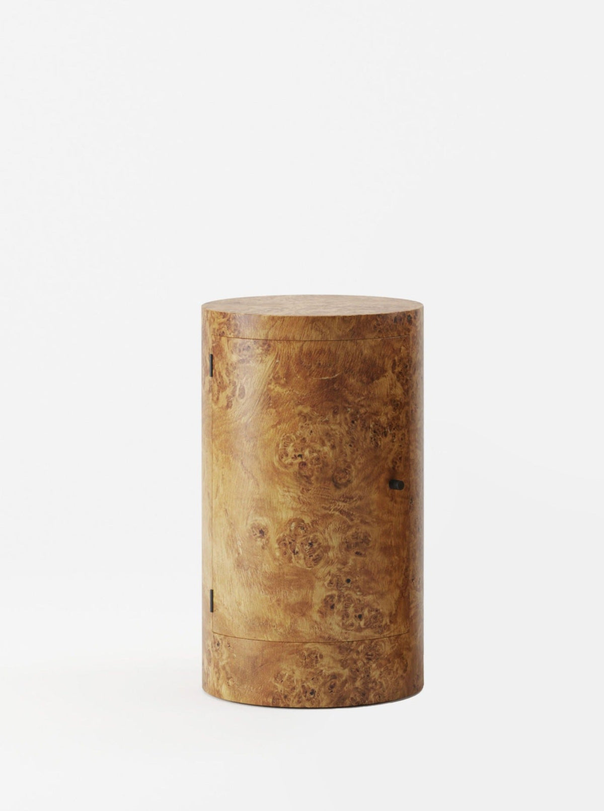 Pair of Constant Nightstand in Poplar Burl — close-up