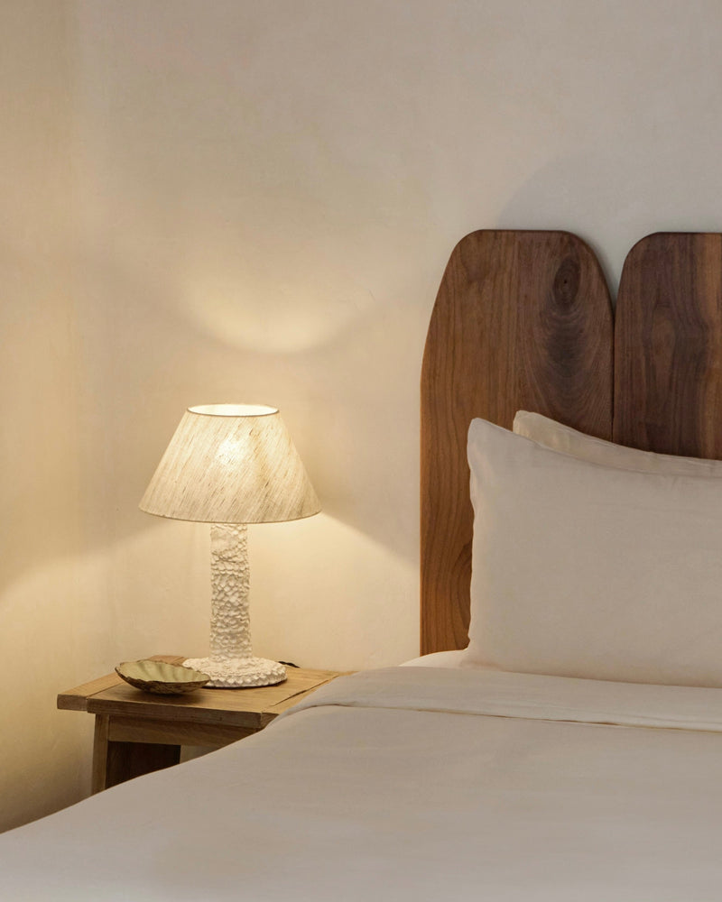 Casa Bedside Light by Project 213A | The Oblist — handmade textured fabric shade