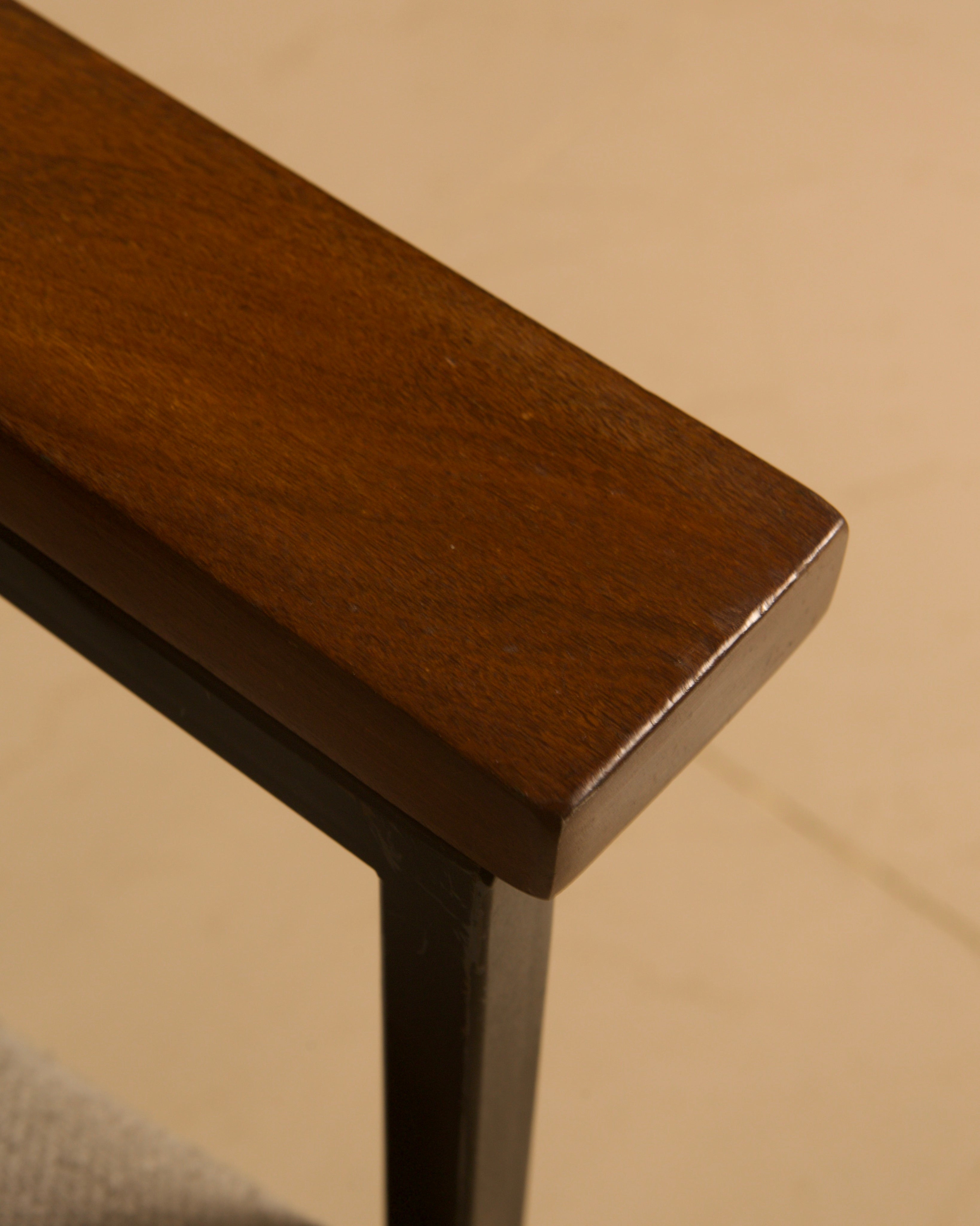 Lounge Chair by Gijs van der Sluis, 1960s — close-up of wooden armrest detail