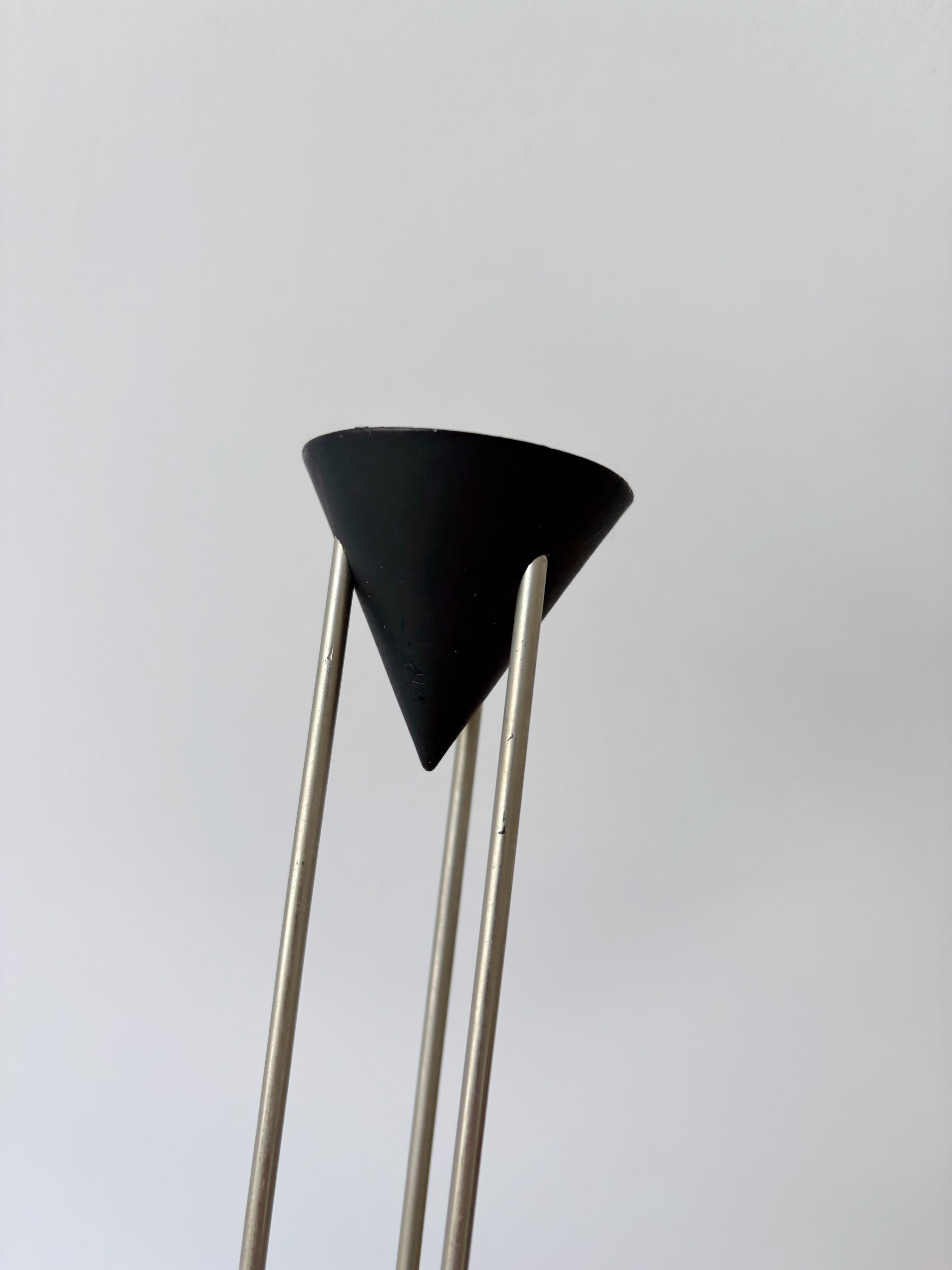 Postmodern Metal Candlesticks, c. 1980's Germany — alternate view