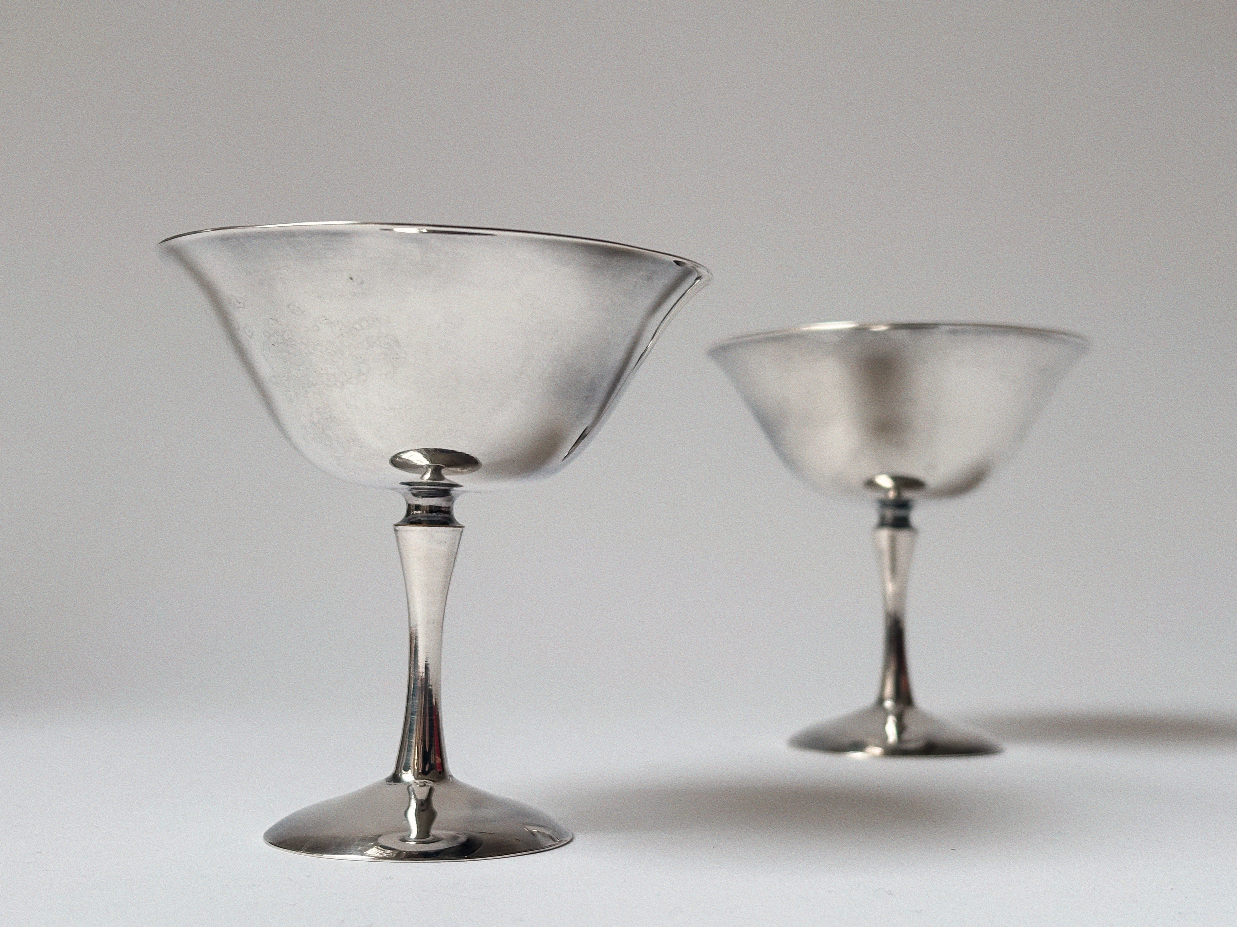 6 Silver Plated Champagne Coupes, 1978 Poland — additional view
