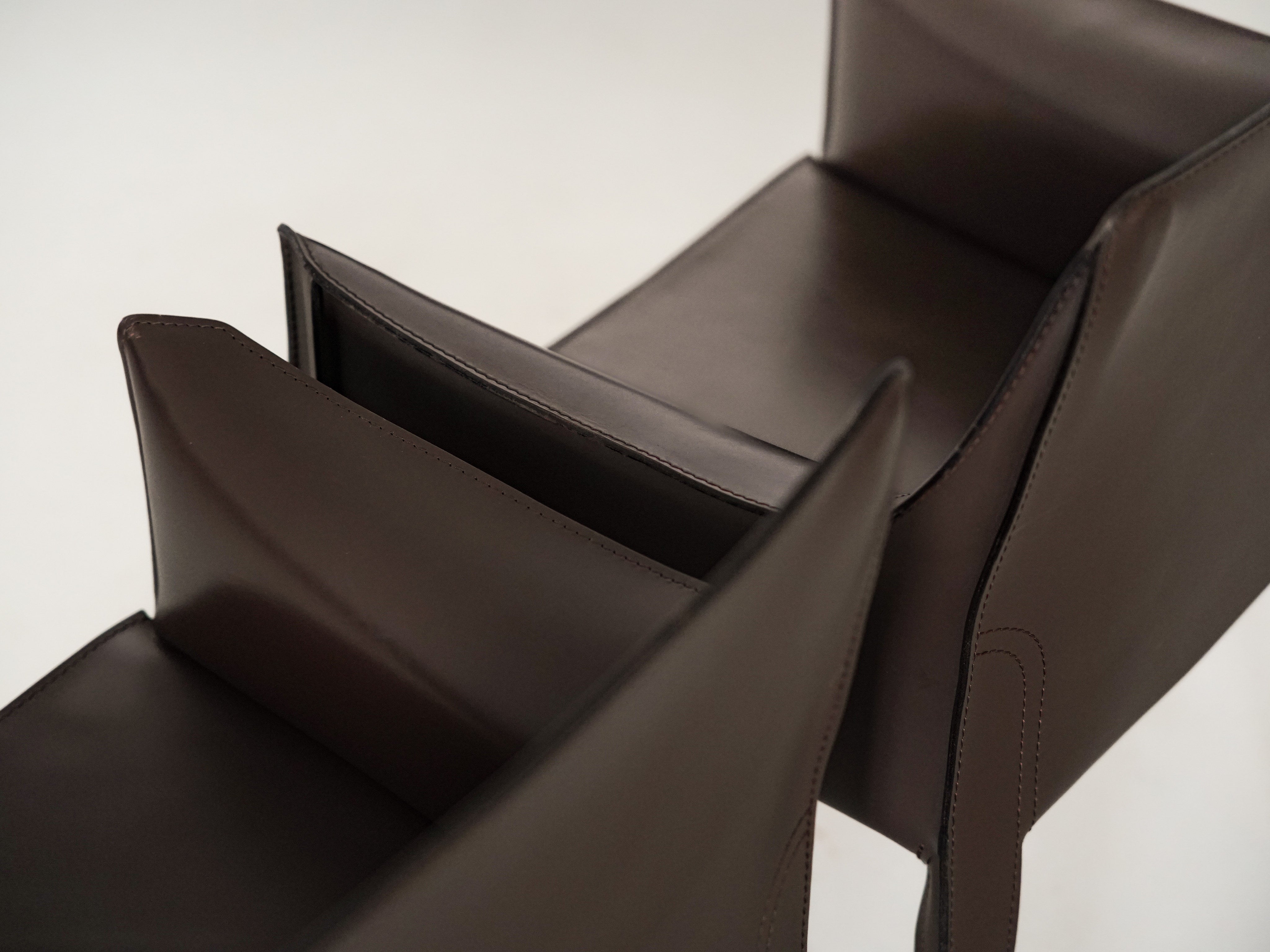 Set of 6 Cab 413 Chairs by Mario Bellini for Cassina