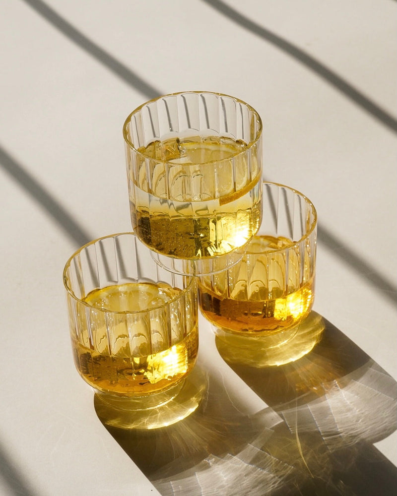 Pillar — Tumbler Glass by Agustina Bottoni | The Oblist — clear glass, modern design