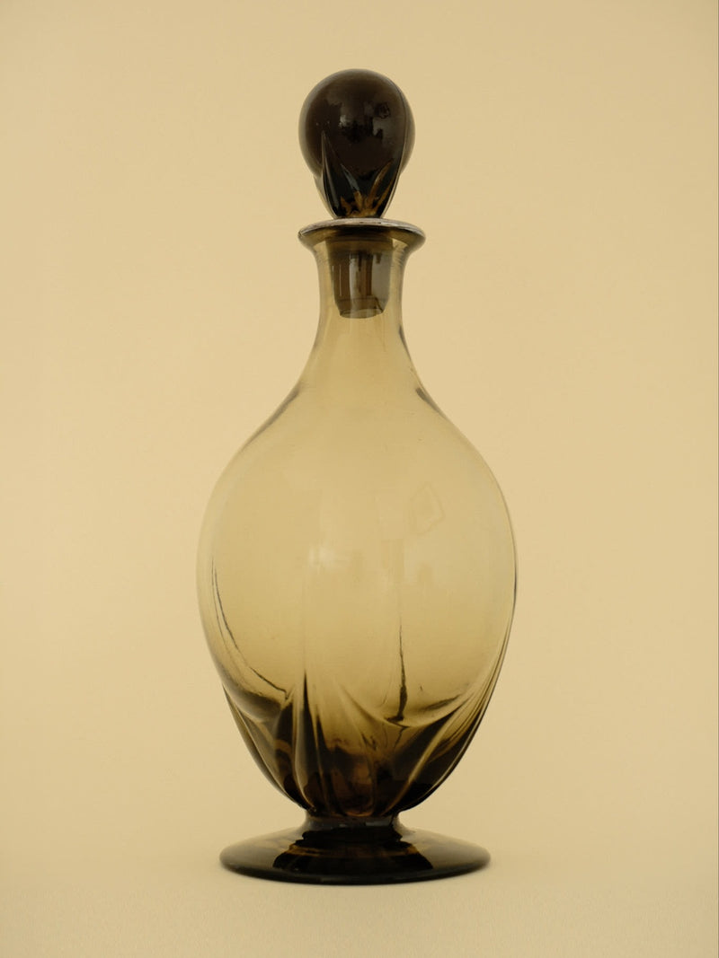 Art Deco Smoked Glass Decanter by Truffe Studio | The Oblist