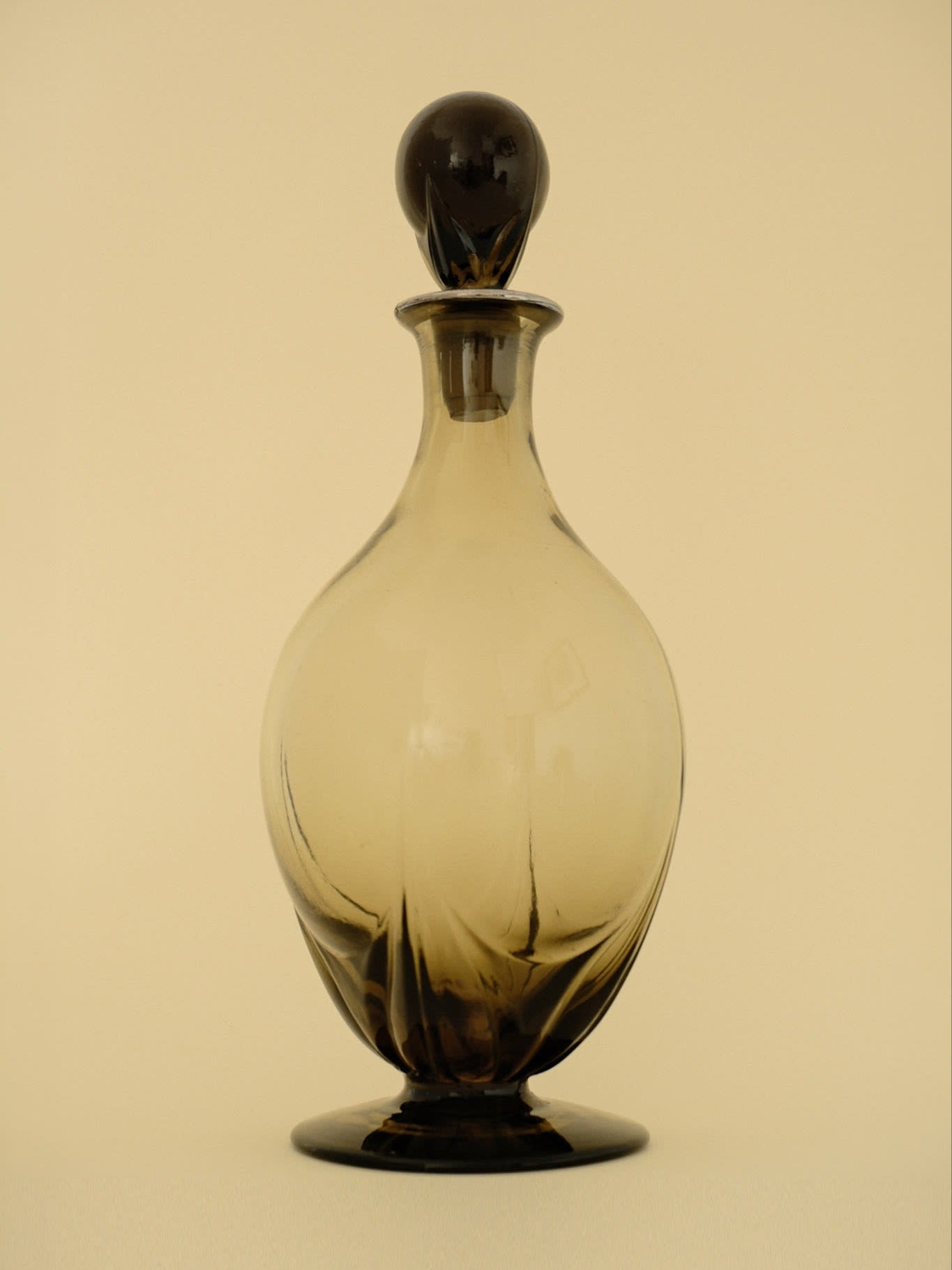 Art Deco Smoked Glass Decanter by Truffe Studio | The Oblist