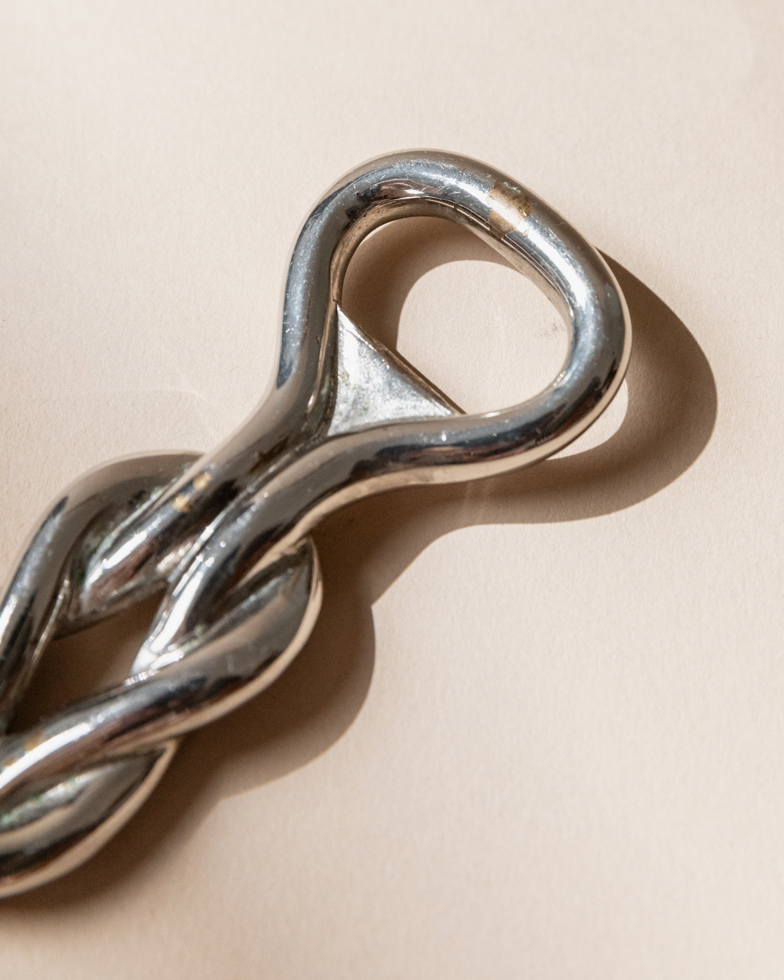 Ouvre-bouteille plaqué argent, Italie, années 1960