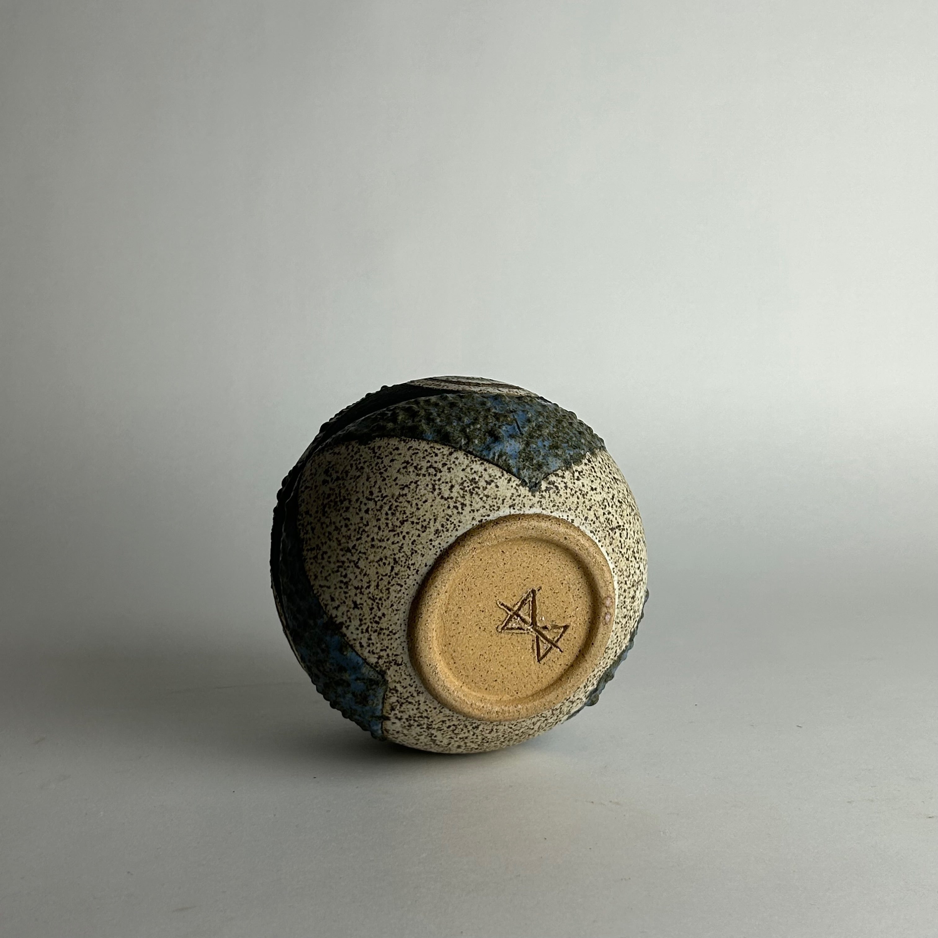 Glazed Ceramic Vase Mask Bud Vase Matthew Ward Collection — close-up