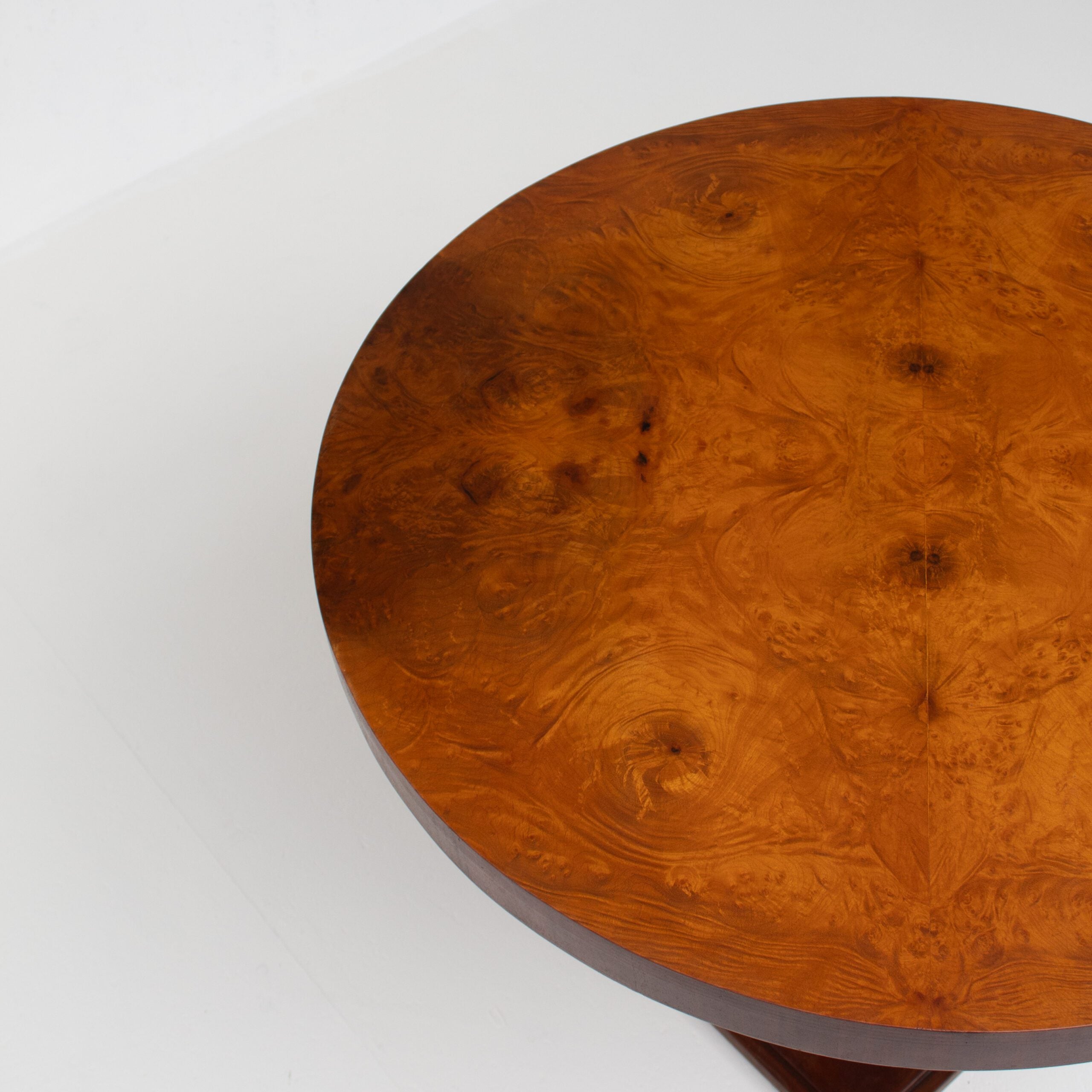 Art Deco Round Table with Geometric Base — in context