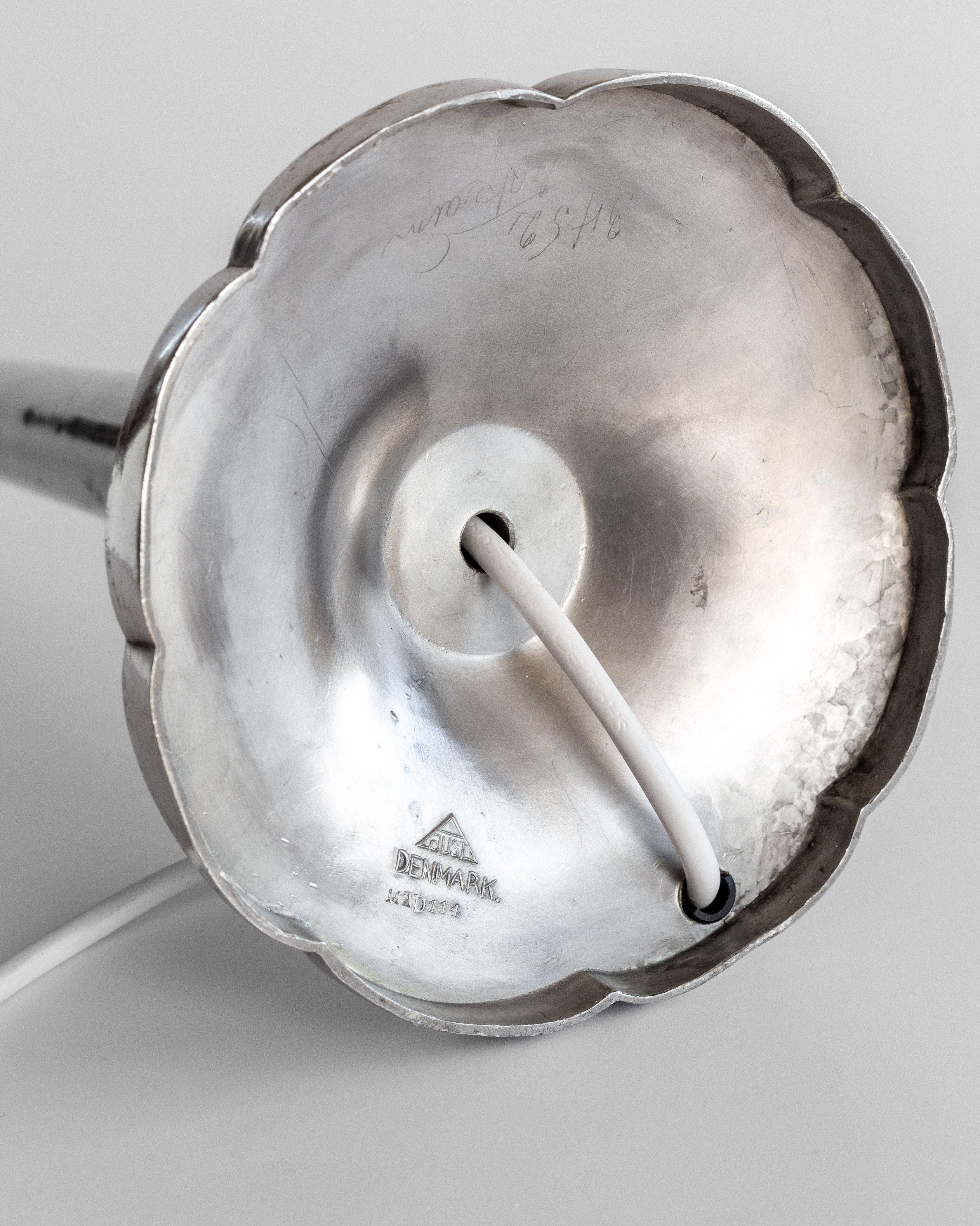 Art Deco Pewter Table Lamp, Denmark 1930s