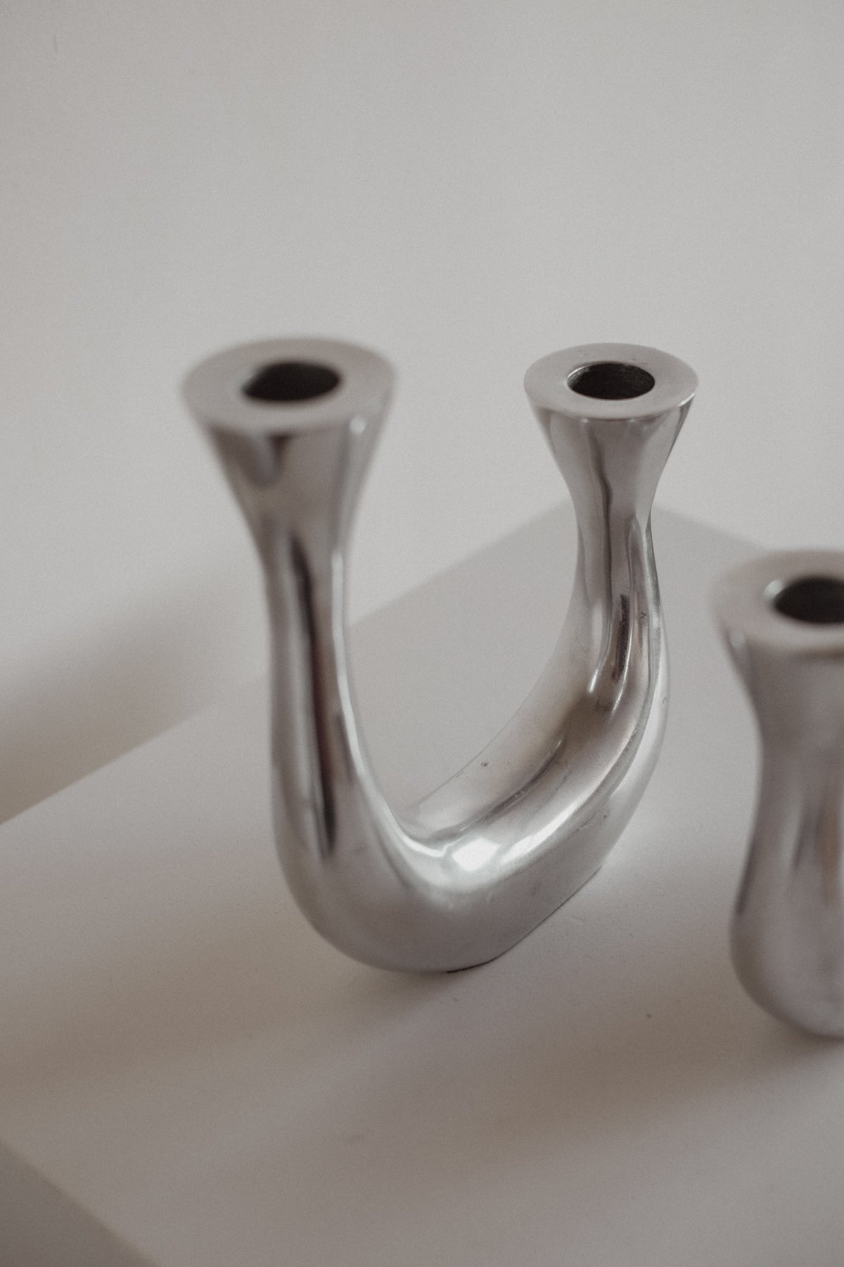 Sculptural Harmony Double Taper Candelabra — view 9