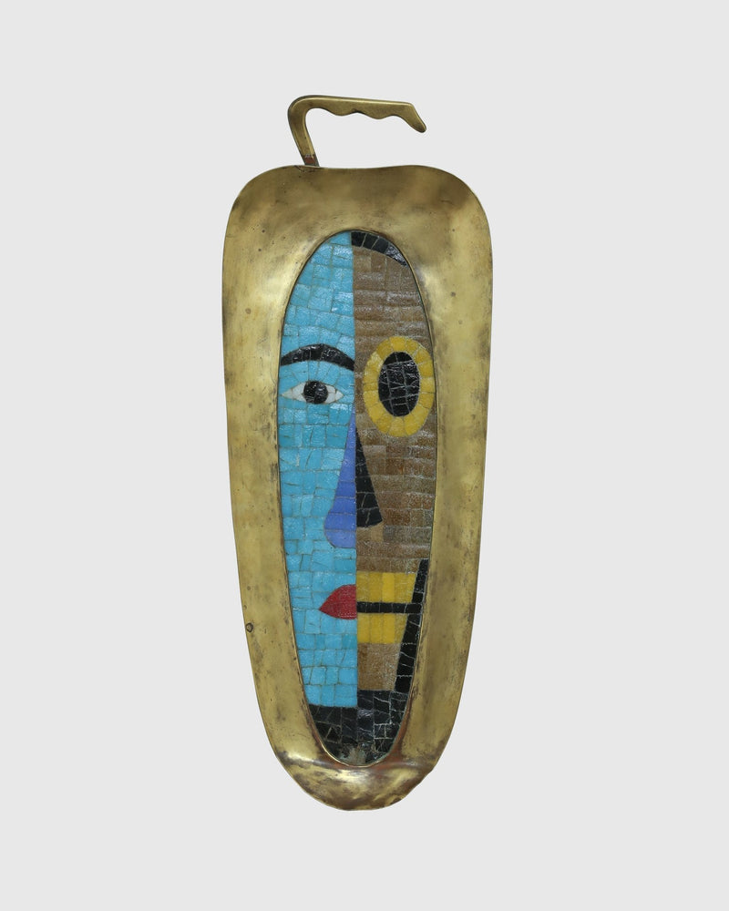 Face Mosaic Hanging, Salvador Teran by Villa | The Oblist — handcrafted metal and mosaic design