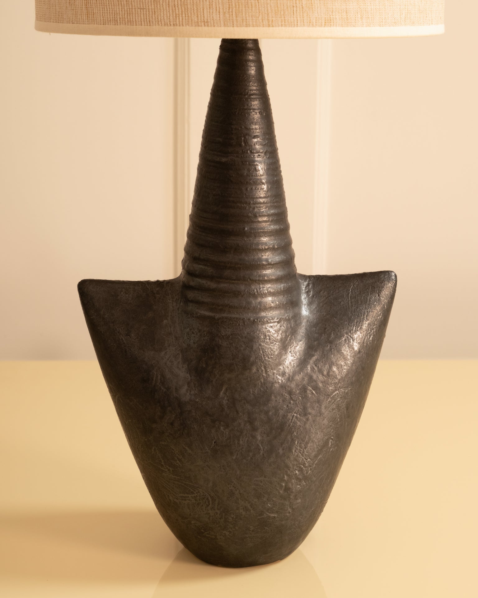 Single-fired Stoneware Lamp