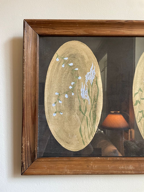 Framed Print of Original Lily Painting — side angle